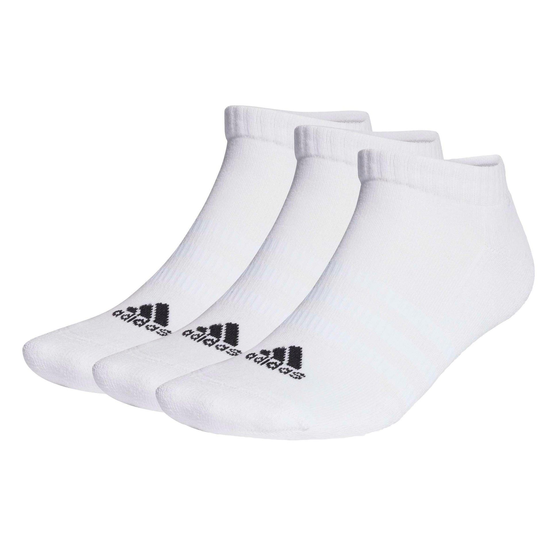 Adidas EBB61 Men's Cushioned Low Cut Socks, Set of 3, white/black (HT3434) - Medaid International