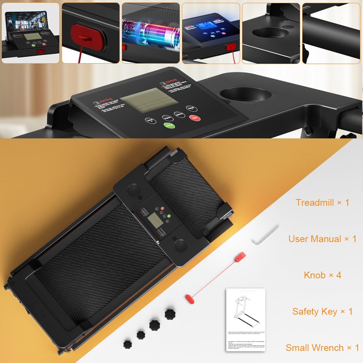 Under Desk Treadmill, Walking Pad, Portable Walking Machine - Raceable 2HP Motor 136kg Smart Control, 12 Programs & Virtual Races, 3.6" Display, 3 Timers, Emergency Stop, No Assembly Home Use - Medaid International