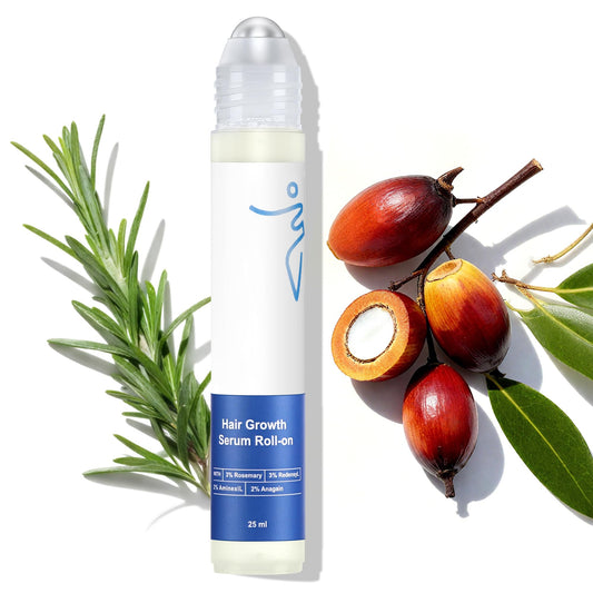 Hair Growth Serum Roll-On (25ml) – Powered by 3% Rosemary, 3% Redensyl & 2% Anagain | DHT Blocker for Stronger, Thicker Hair | Paraben/Sulfate-Free, Suitable for Men & Women - Medaid International