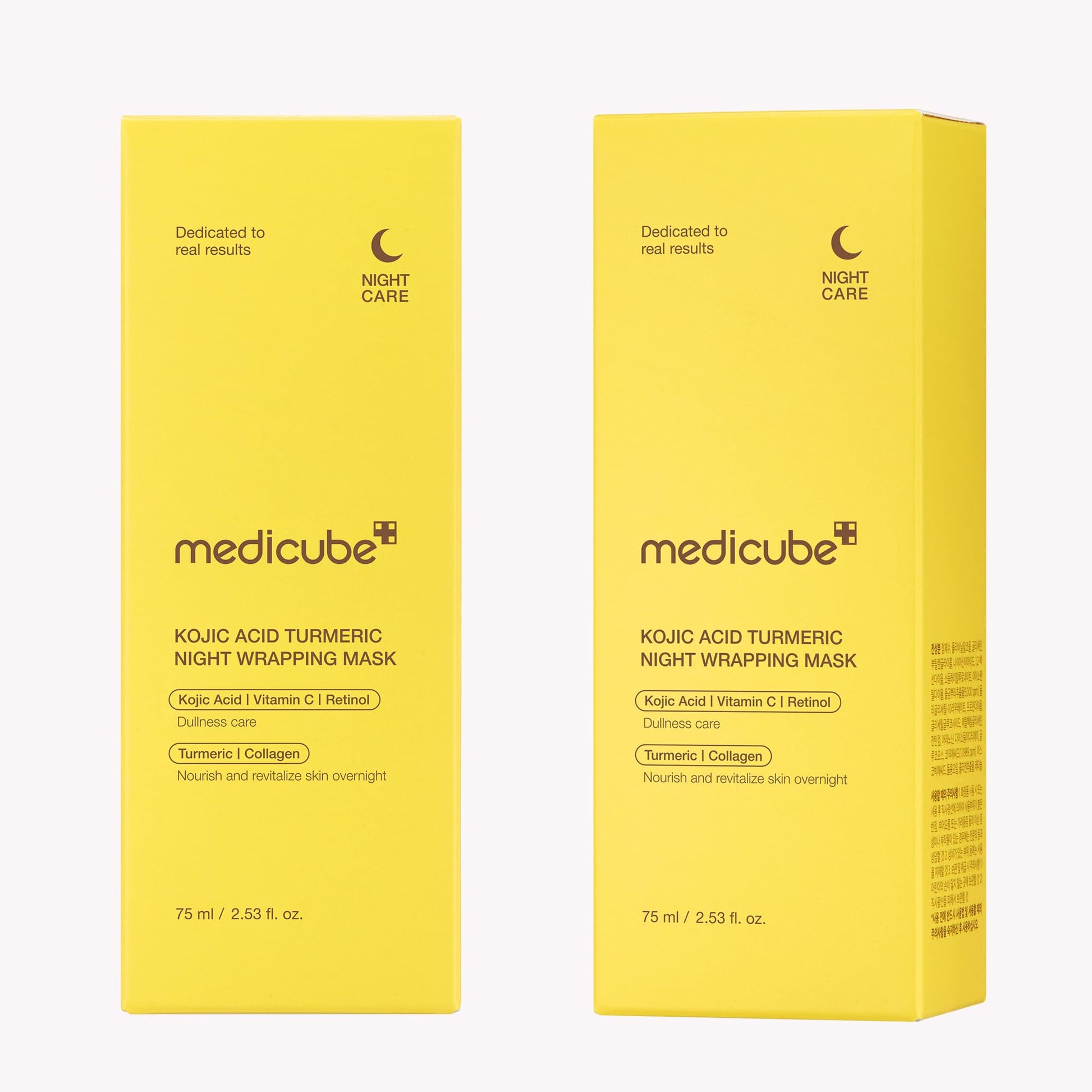 medicube Kojic Acid Turmeric Overnight Wrapping Peel Off Mask – Brightens & Defends Against Skin Stress for a Clear, Glowing Complexion, Korean Skincare, 2.53 fl. oz. - Medaid International