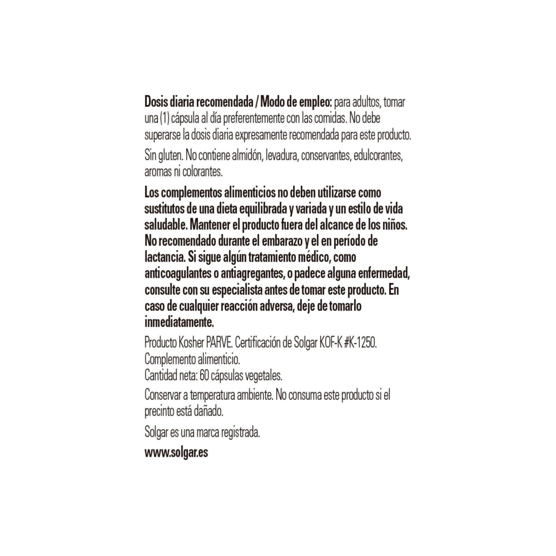 Solgar Super Ginkgo, 60 Vegetable Capsules - Full Potency (FP) - Antioxidant & Nervous System Support - Brain Health - Non-GMO, Vegan, Gluten Free, Dairy Free - 60 Servings - Medaid International