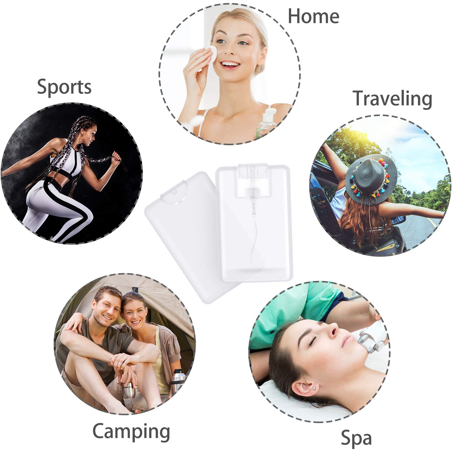 Patelai 15 Pcs 20 ml Perfume Spray Bottles Cardcase Like Plastic Refillable Fine Mist Spray Dispenser Portable Moisturizing Sprayer Box Empty Travel Bottle for Makeup Cosmetic Essential Oil - Medaid International