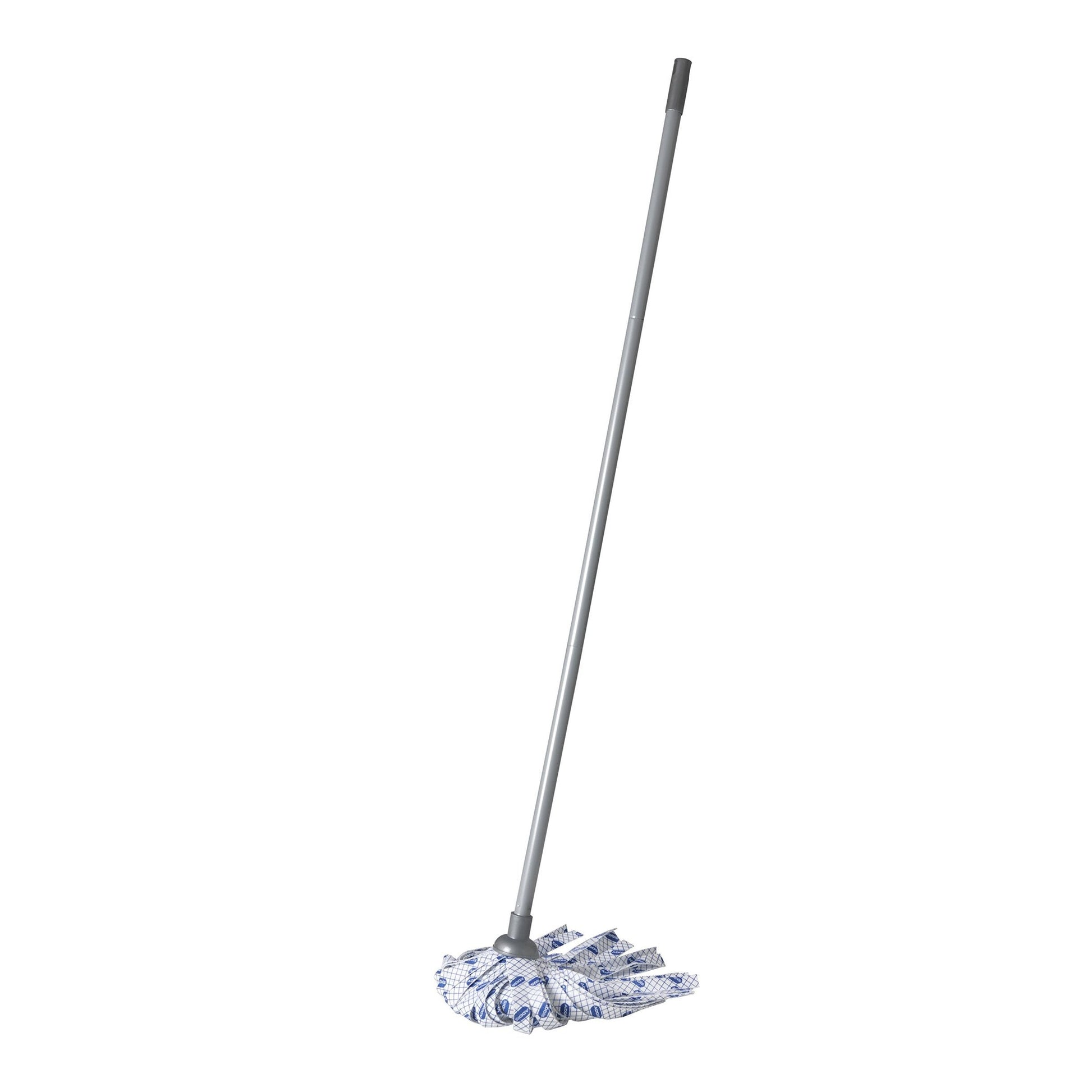Addis Cloth Mop with 3-Piece Handle, Blue/White/Metallic Grey - Medaid International