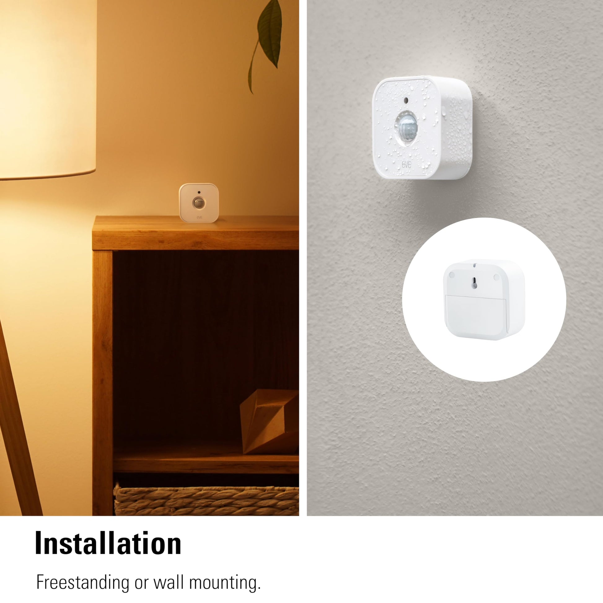 Eve Eve Motion (Matter) White Motion Detector, IPX3 Water Resistance, Light Sensor, 9 m Detection Range, Battery Powered, Matter-enabled, Thread-enabled - Medaid International