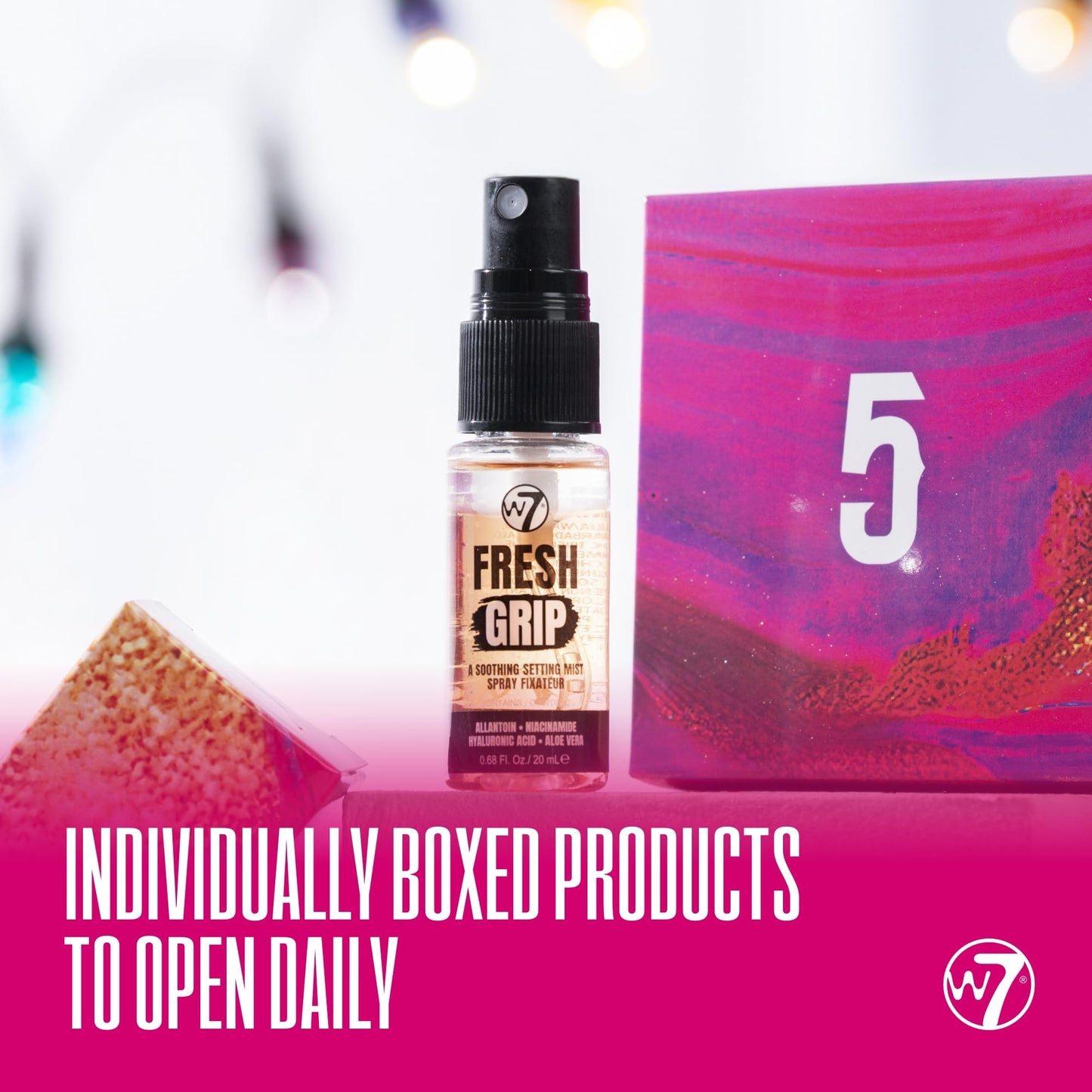 W7 Beauty Blast - Makeup Advent Calendar 2025 - Beauty & Cosmetic Calendar - Individually Boxed Makeup & Cosmetic Surprises For the 24 Days to Christmas - Cruelty Free Gifting - Medaid International