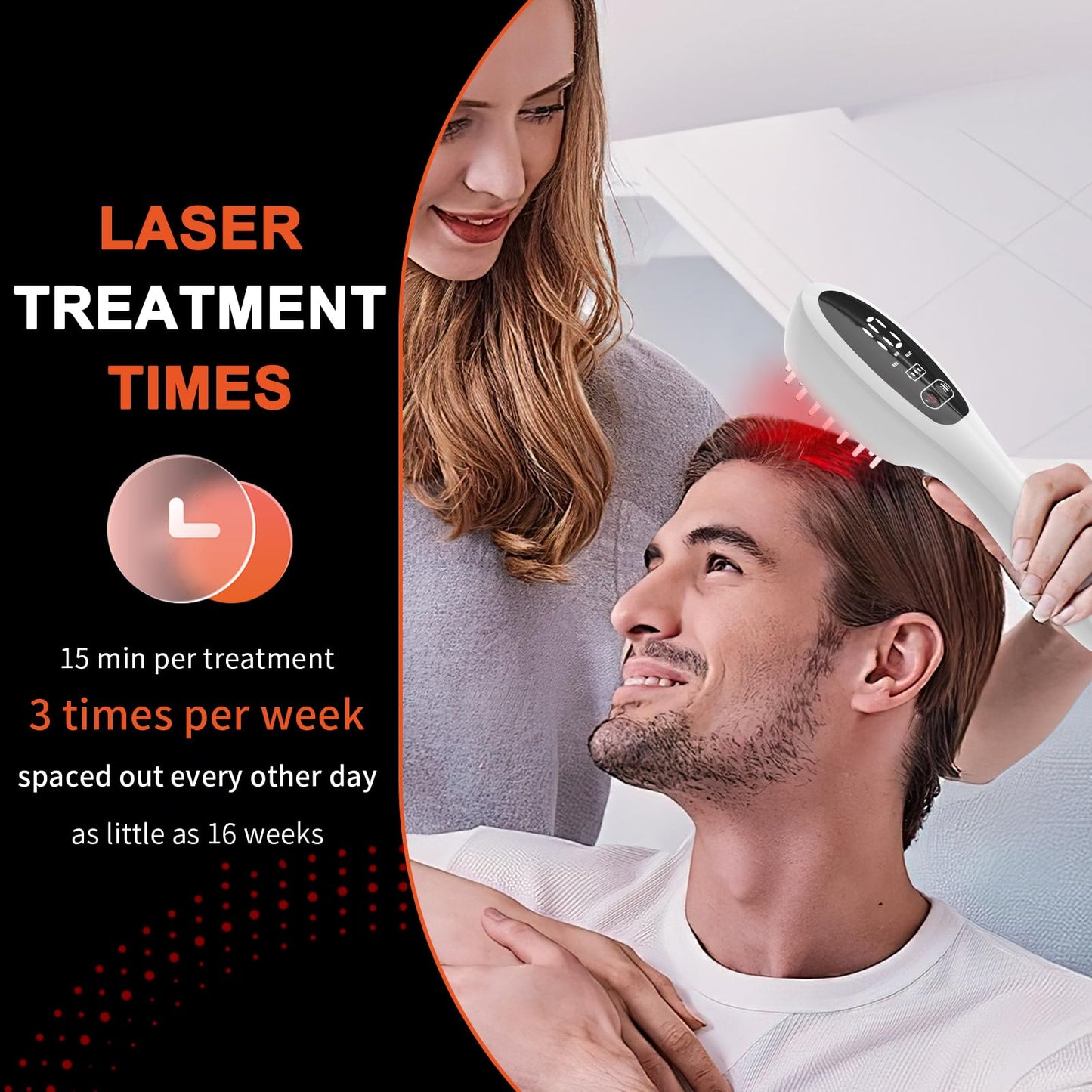 PUPCA Laser Therapy Hair Growth Comb, Hand-Held Comb-Shaped Low Level Laser Therapy To Promote Hair Growth in Women and Men - Medaid International