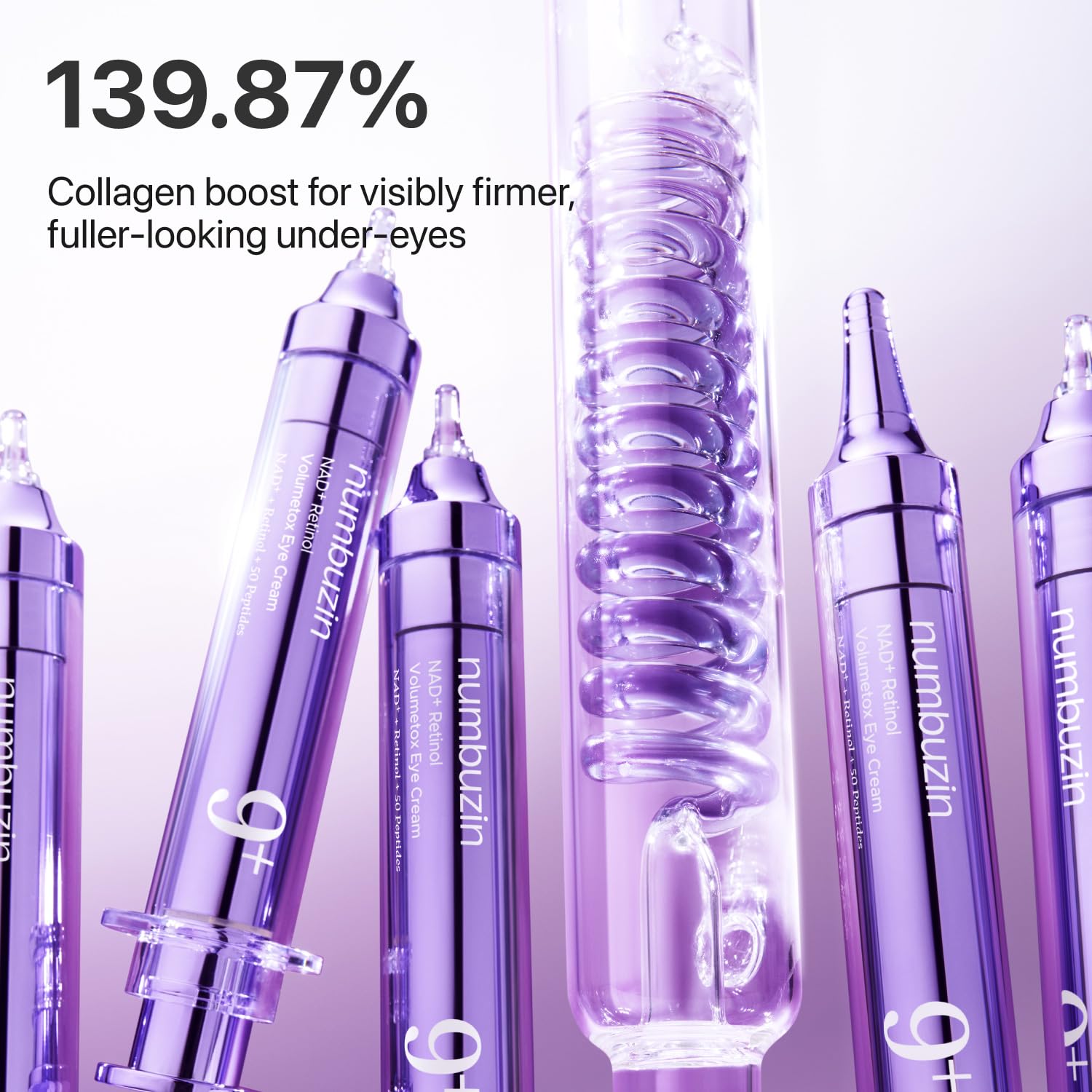 numbuzin No.9 Eye Cream | NAD+ Retinol Volumetox Eye Serum | Dark Circles, Glow Up, Firming, Wrinkles, Fine Lines, Depuff | Peptides, Niacinamide | Restores Radiance for Undereyes | 0.33 fl. oz. - Medaid International