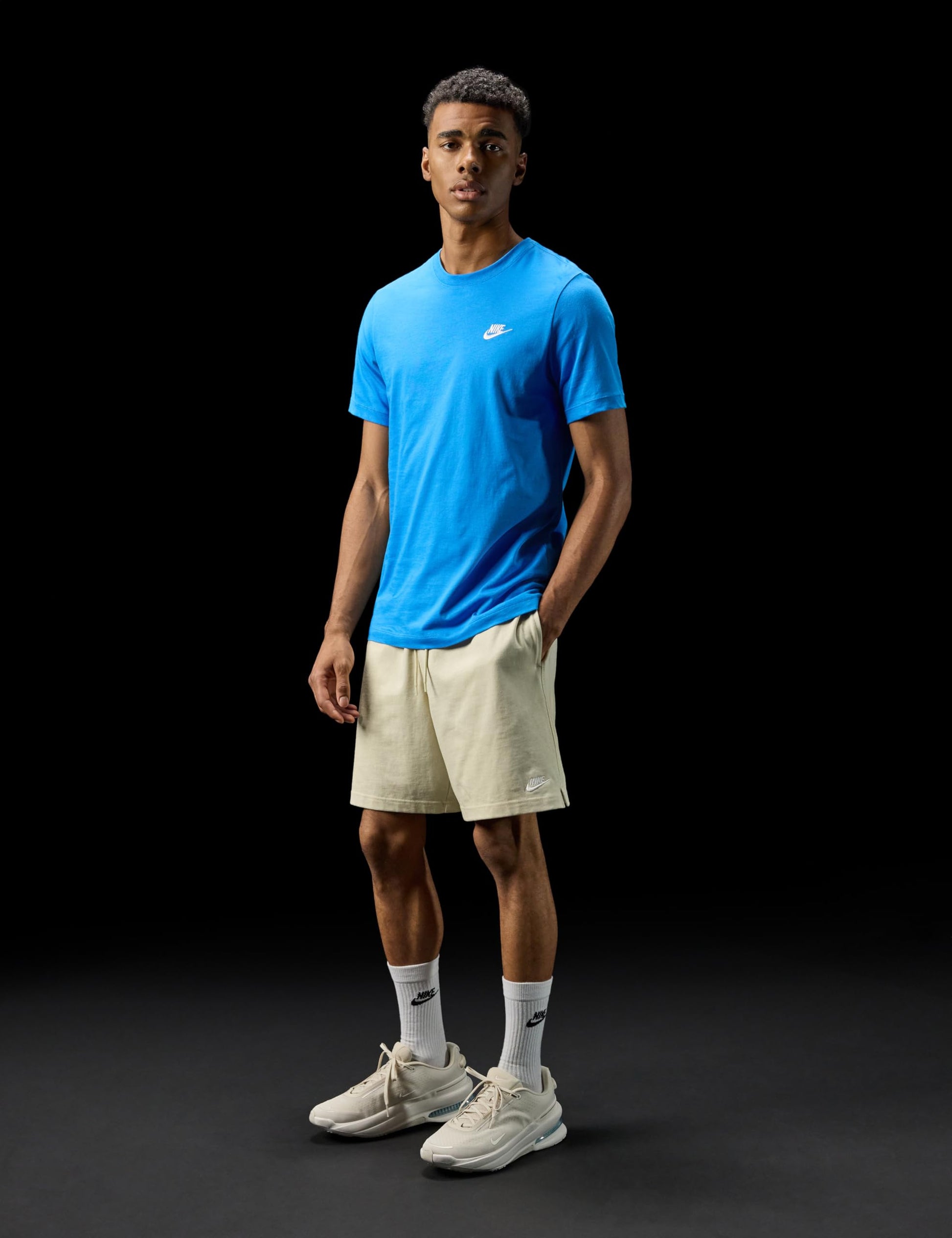 Nike Men's Sportswear Club T-Shirt, Light Photo Blue/White, X-Large - Medaid International