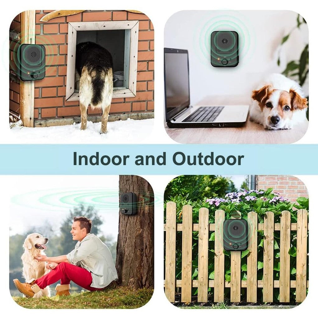 Anti Barking Device for Dogs, 3 Adjustable Frequency Modes, Ultrasonic Dog Barking Silencer, Rechargeable Sonic Barking Deterrent, Suitable for All Kinds of Dogs, for Indoor & Outdoor Use - Medaid International