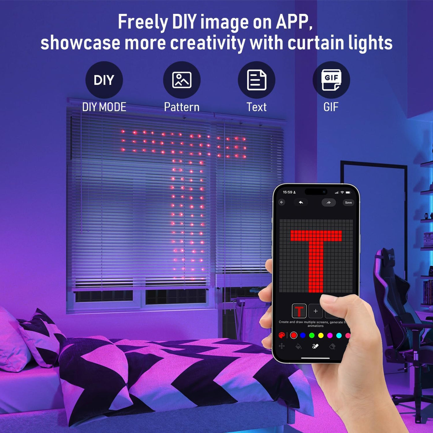 Twinkly Curtain Smart LED Lights - Medaid International