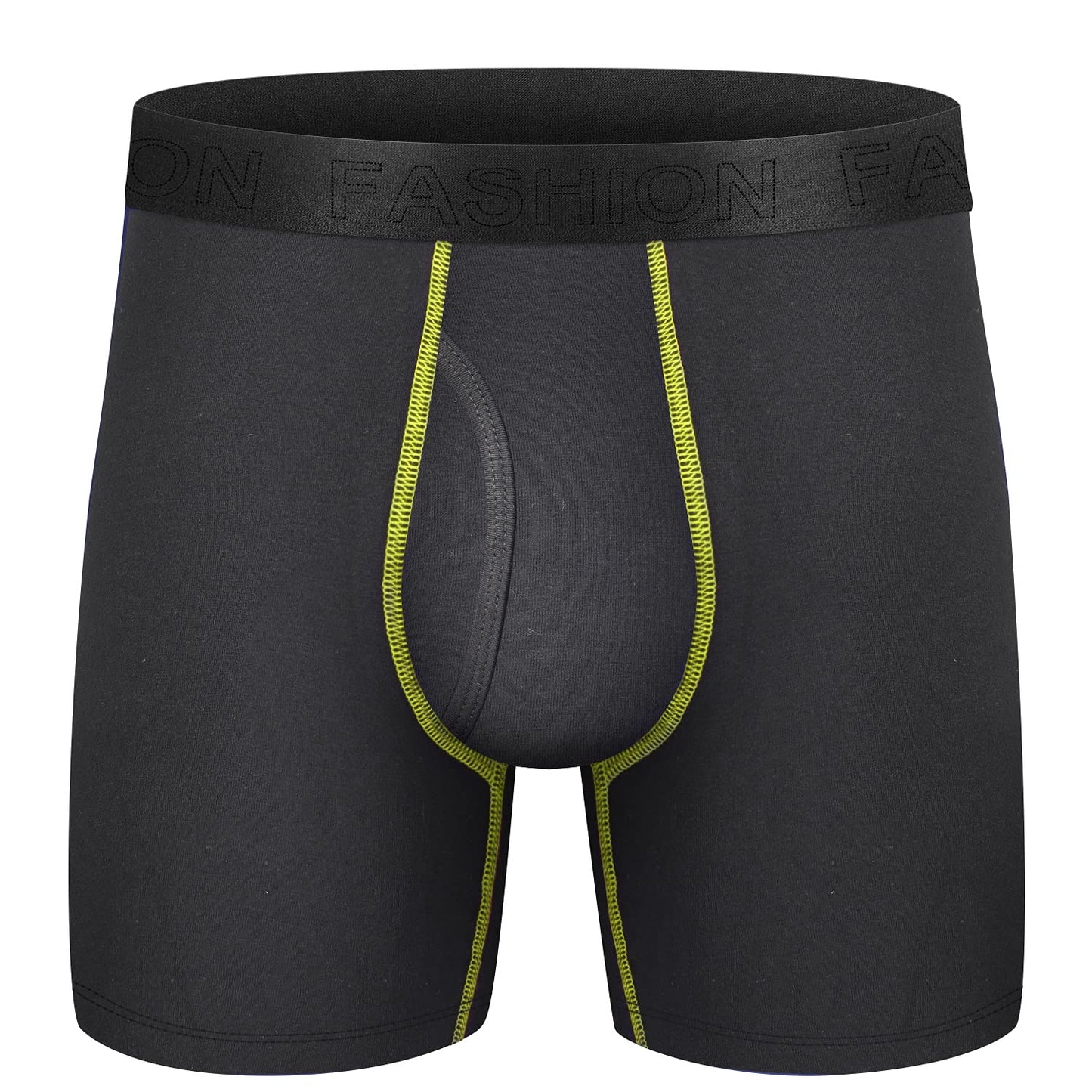 CONKEND Mens Boxer Briefs Cotton Underwear Pack Breathable no Ride up 6" Wide Waistband Tageless Boxers Briefs for Men 5Pack - Medaid International