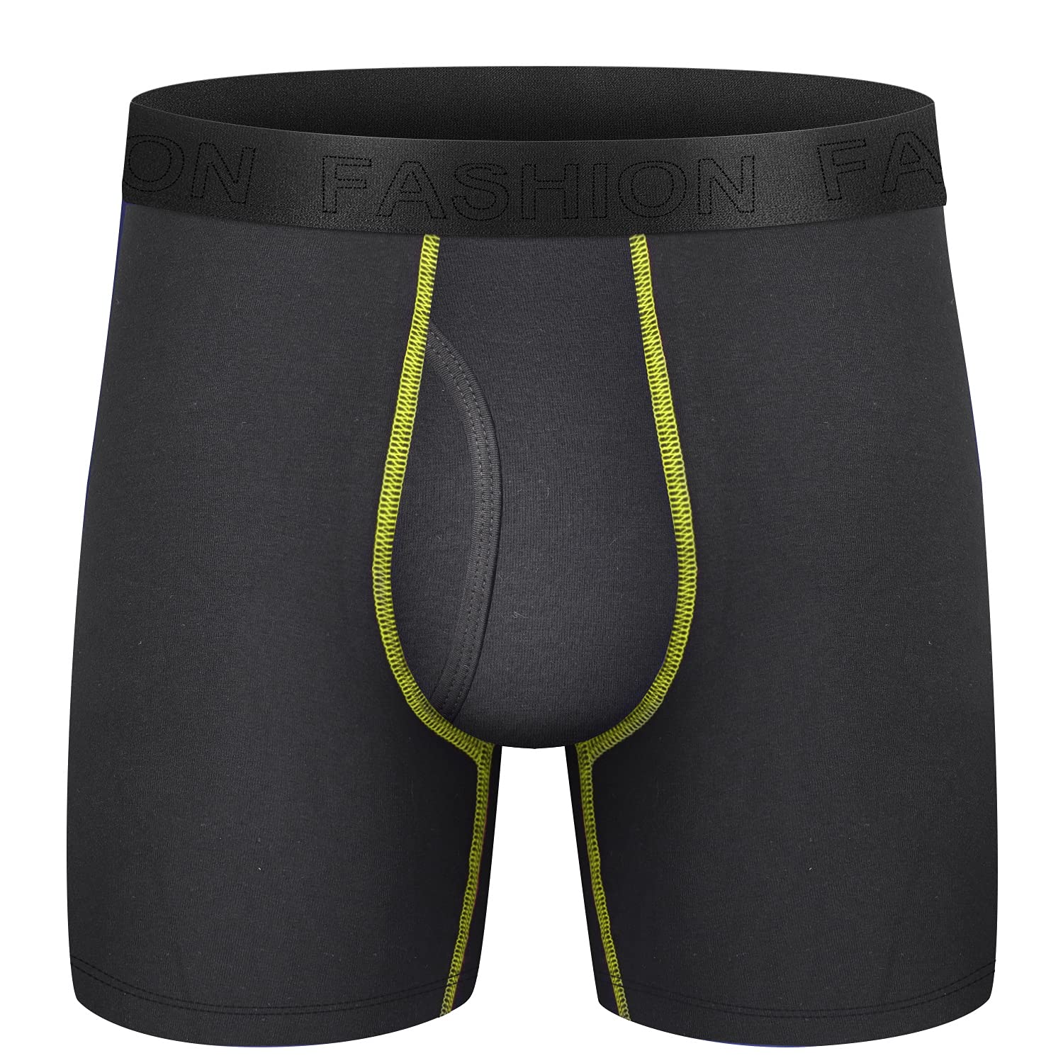 CONKEND Mens Boxer Briefs Cotton Underwear Pack Breathable no Ride up 6" Wide Waistband Tageless Boxers Briefs for Men 5Pack - Medaid International