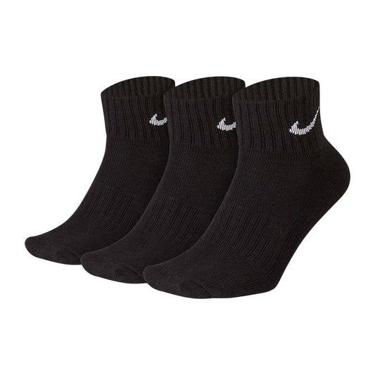 Nike Men's 3 Pack Value Quarter Socks (Black/White, XL) - Medaid International