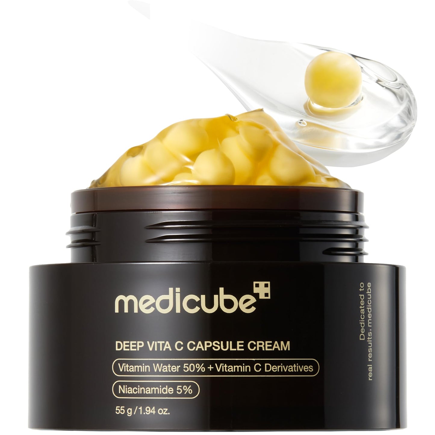 medicube Deep Vitamin C Golden Capsule Face Moisturizer - Liposome Capsules For Wrinkles, Skin Radiance - Transparent Gel for Glow Hydration - Korean Skin Care 1.94 oz - Medaid International