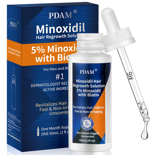 Minoxidil for Men and Women Hair Growth - 5% Minoxidil Hair Growth Serum for Men to Regrow Fuller, Thicker Hair & Beard - Minoxidil for Women Hair Growth- Improves Appearance of Thinning Hair 2 FL OZ - Medaid International