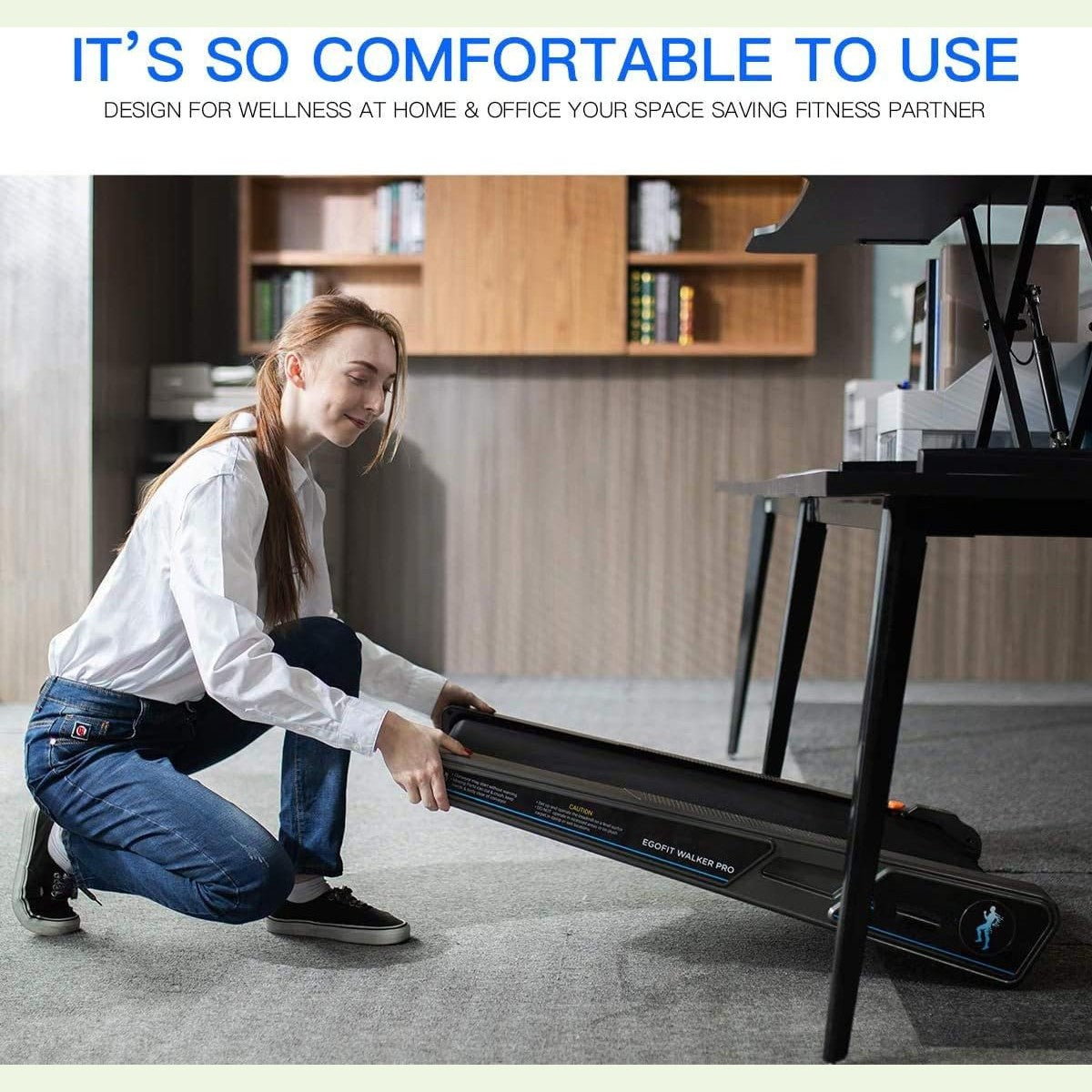 COOLBABY Walking Pad Smallest Under Desk Treadmill Walking Pad For Office & Home,100kg-Max Bearing - Medaid International