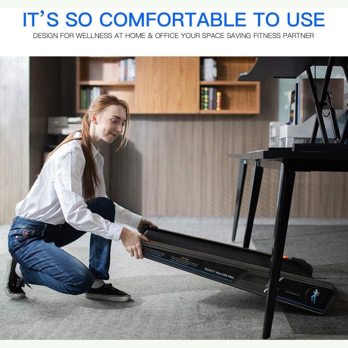 COOLBABY Walking Pad Smallest Under Desk Treadmill Walking Pad For Office & Home,100kg-Max Bearing - Medaid International