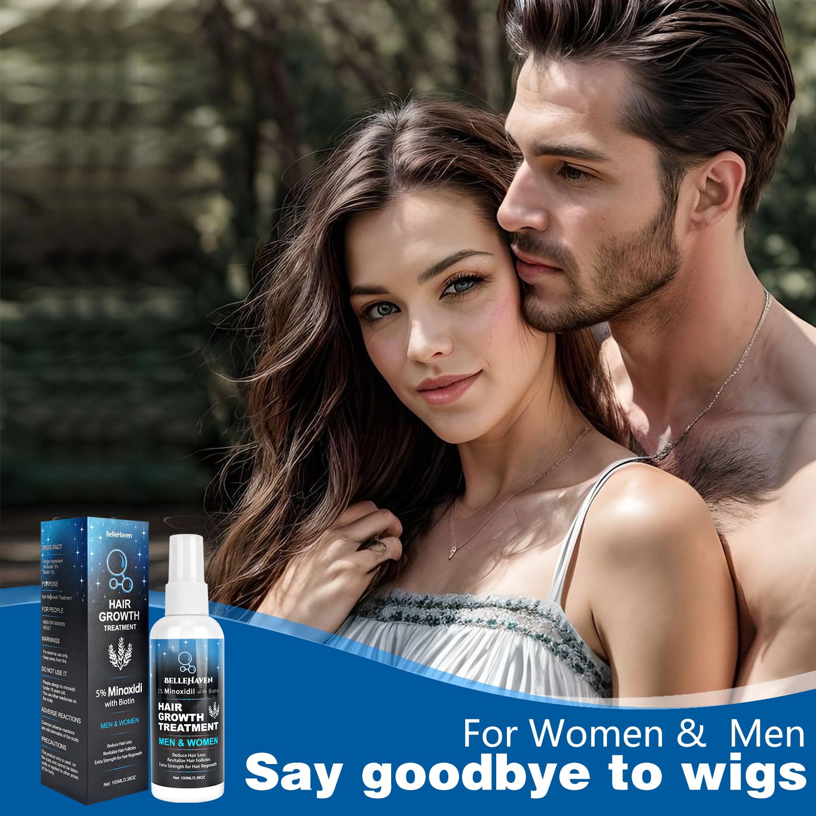 5% Minoxidil Hair Growth Serum for Men and Women - Hair Regrowth Treatment Spray, Topical Solution to Stop Thinning and Hair Loss, 2 Month Supply for Beard and Hair Growth, 100ML - Medaid International