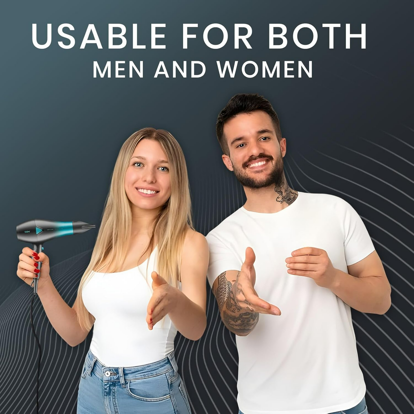 VGR V455 Professional Hair Dryer for both men and women, Independent Cool Shot, 3 Heat and 2 Speed Settings, Detachable Rear Cover - Medaid International