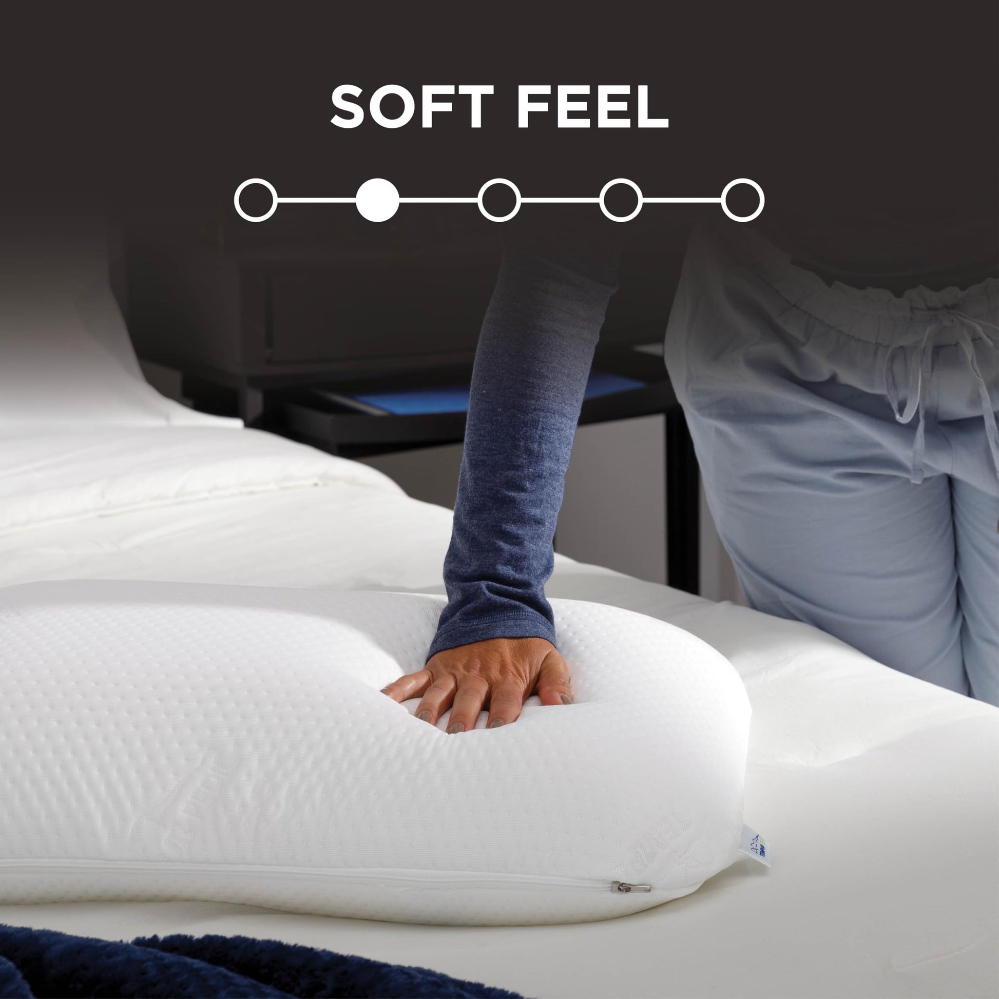 Tempur-Pedic Memory Foam Symphony Pillow Luxury Soft Feel, Standard, White - Medaid International