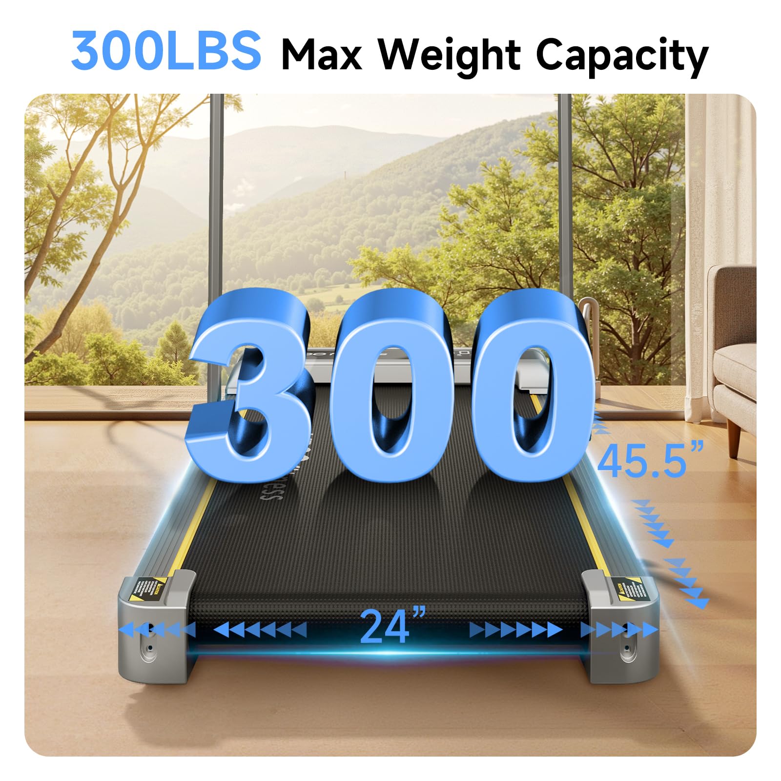 YPOO Walking Pad with Handles, Walking Pad Treadmill with Incline, 2 in 1 Foldable Treadmills for Home Small Spaces, Portable Under Desk Treadmill with 3-Level Incline, Compact Design - Medaid International