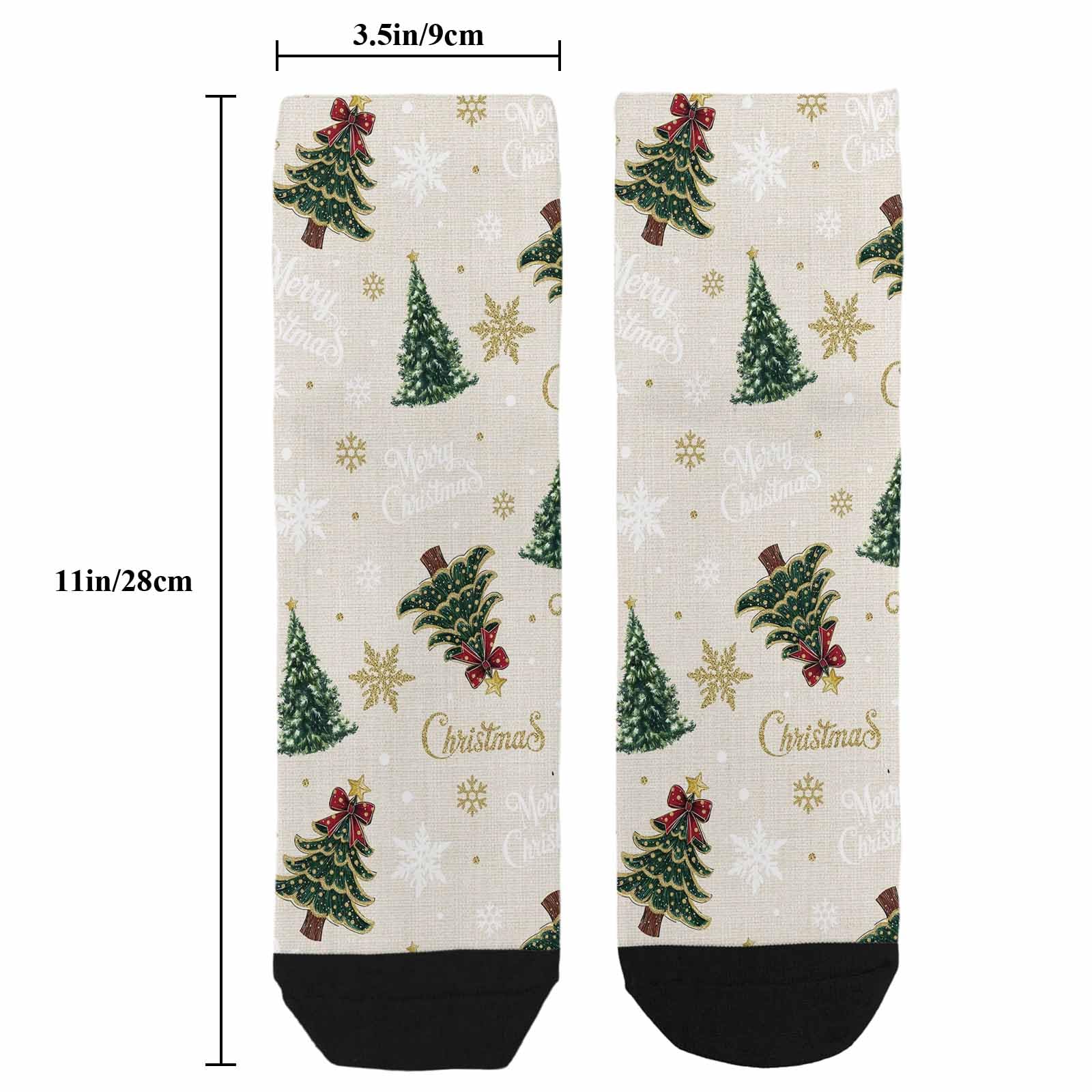 Men's Crew Socks Merry Christmas Pine Tree Star Athletic Socks Breathable Running Sock, Cushioned Ankle Sock for Men 1 Pack - Medaid International
