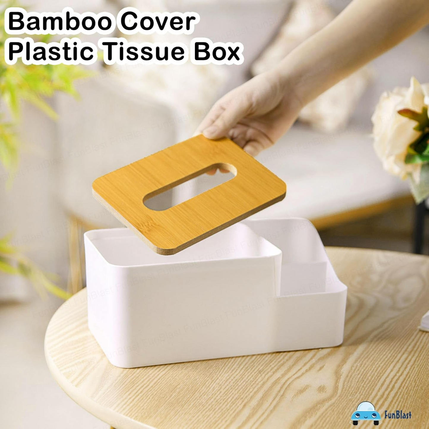 White Tissue Box ‚Äì Multi-Function Plastic Napkin Holder & Organiser - Medaid International