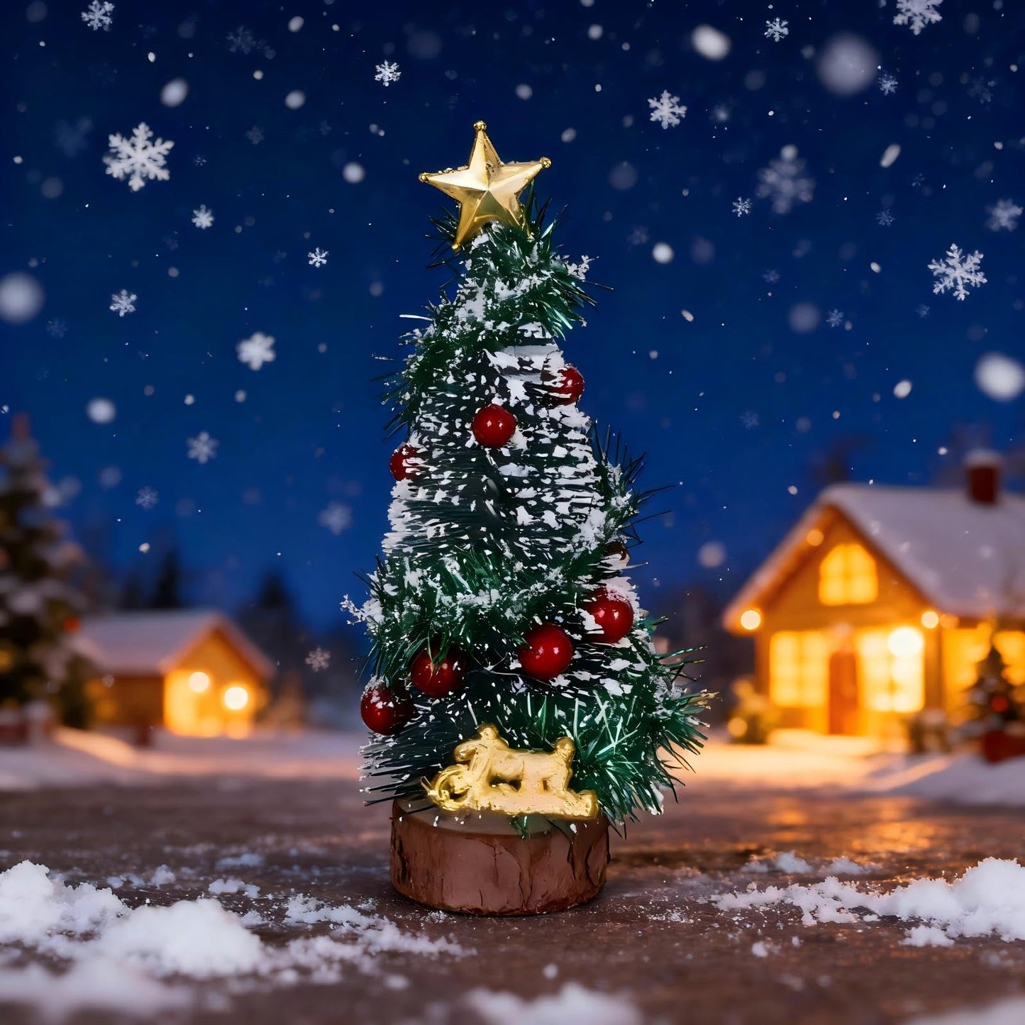 Mini Christmas Tree, Small Christmas Tree with Base, Artificial Tabletop Christmas Trees for Party and Home Decor (Green) - Medaid International