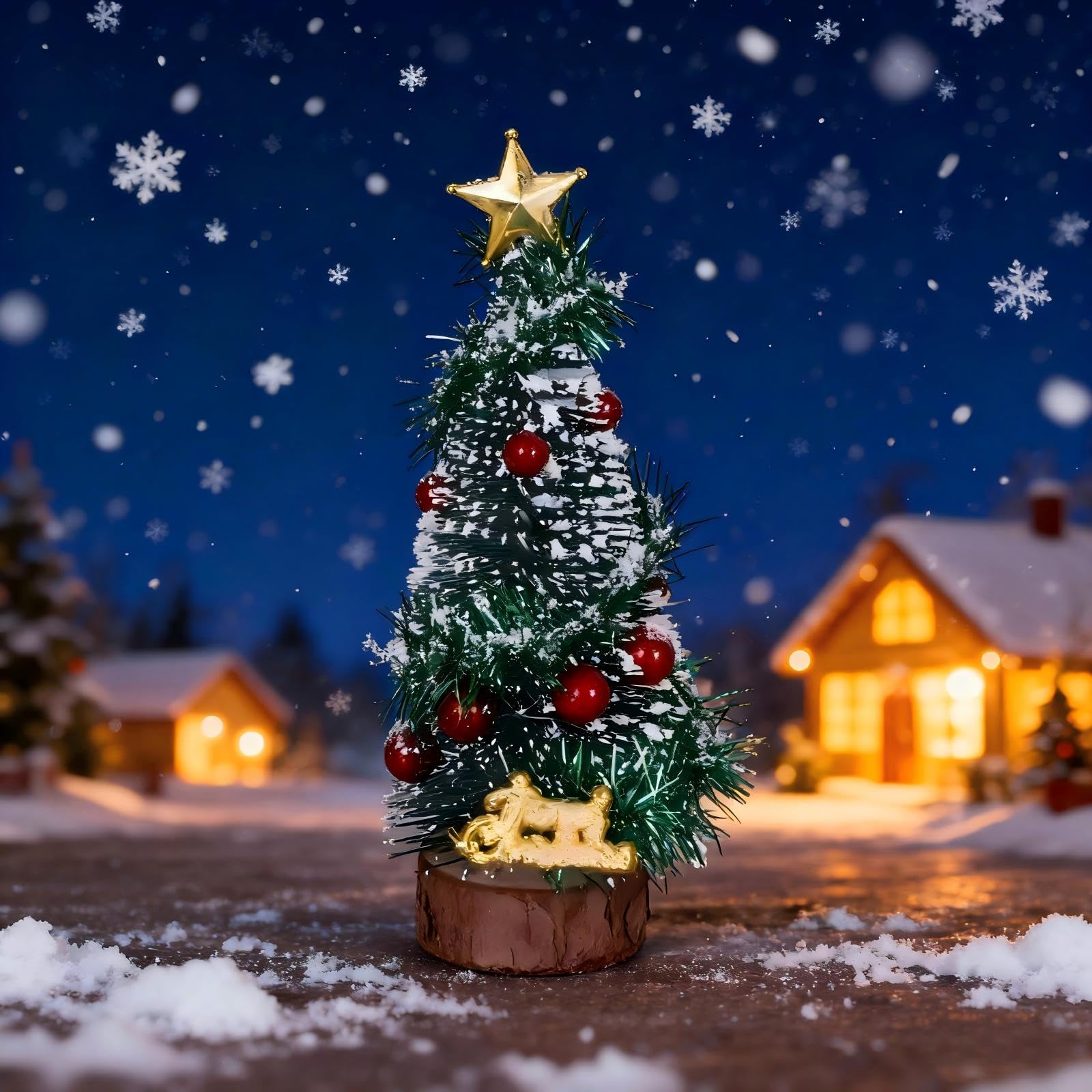 Mini Christmas Tree, Small Christmas Tree with Base, Artificial Tabletop Christmas Trees for Party and Home Decor (Green) - Medaid International