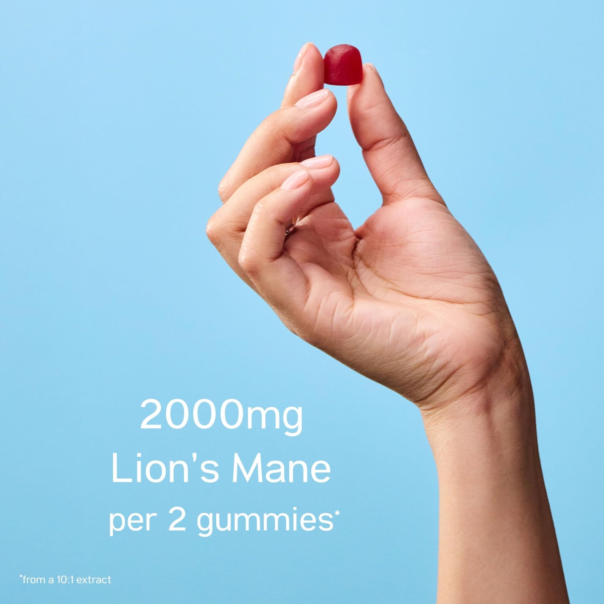 TRIP Lion’s Mane Gummies with 2000mg Lion’s Mane Mushrooms Extract Per Serving, Vegan, Naturally Flavored On the Go Chewable Gummy, Delicious Raspberry Flavor, 1 Bag, 60 Count - Medaid International