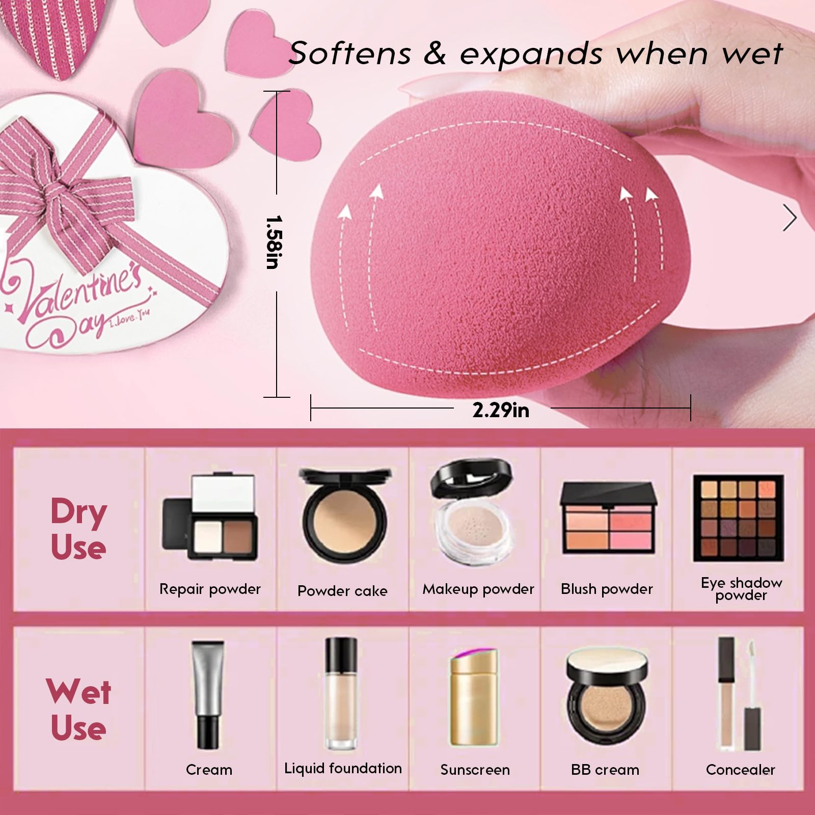 14Pcs Makeup Sponge Set Beauty Blender for Foundation Blending, 3 Mini Sponges 4 Triangle Powder Puffs, Soft Cosmetic Applicators for Powder & Liquid, All in One Makeup Tool Kit - Medaid International
