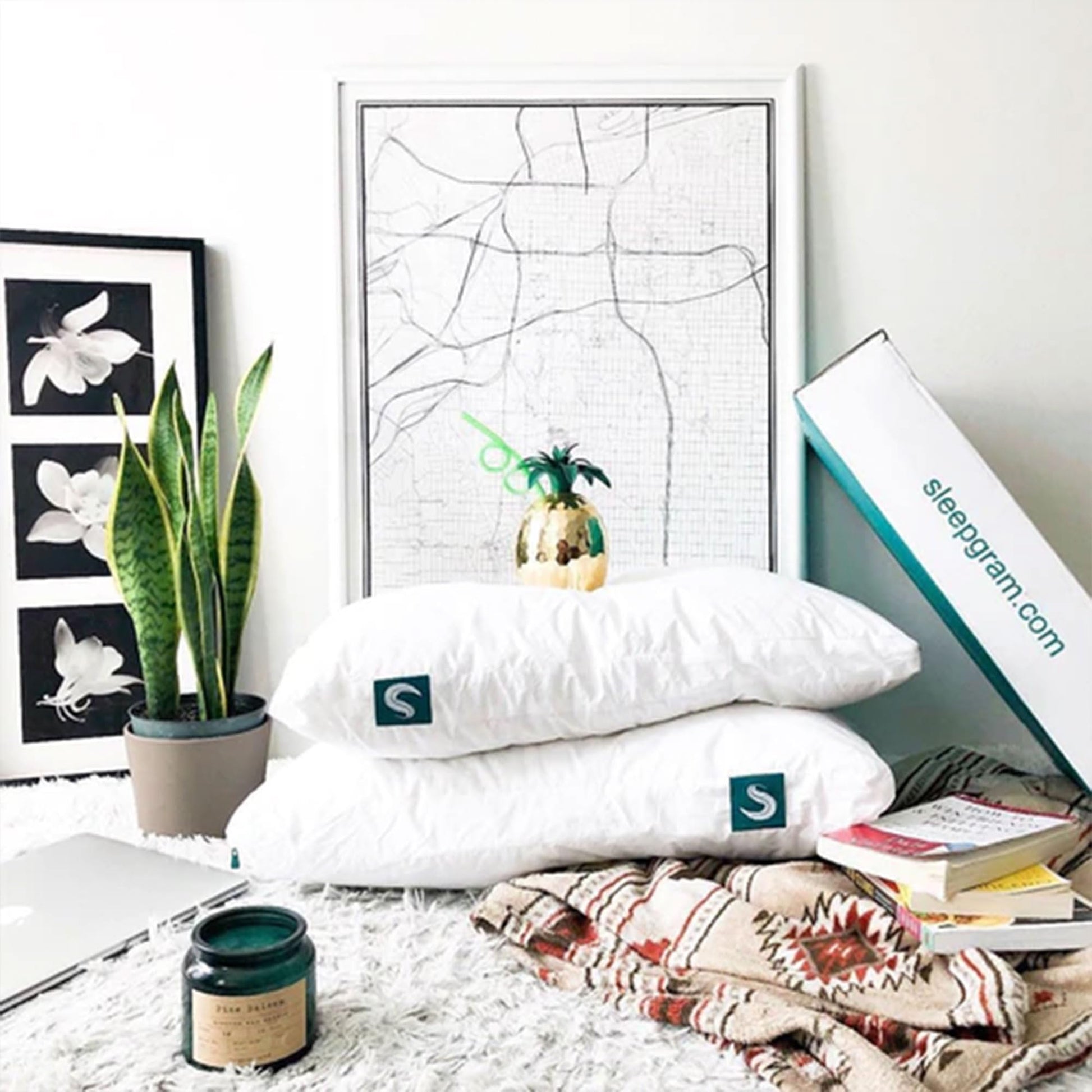 Sleepgram 2-Pack Cooling Bed Pillows & Removable Cover for Sleeping Sets, Queen Size - Adjustable and Washable Bedding Pillow Set for Comfortable Sleep - Medaid International