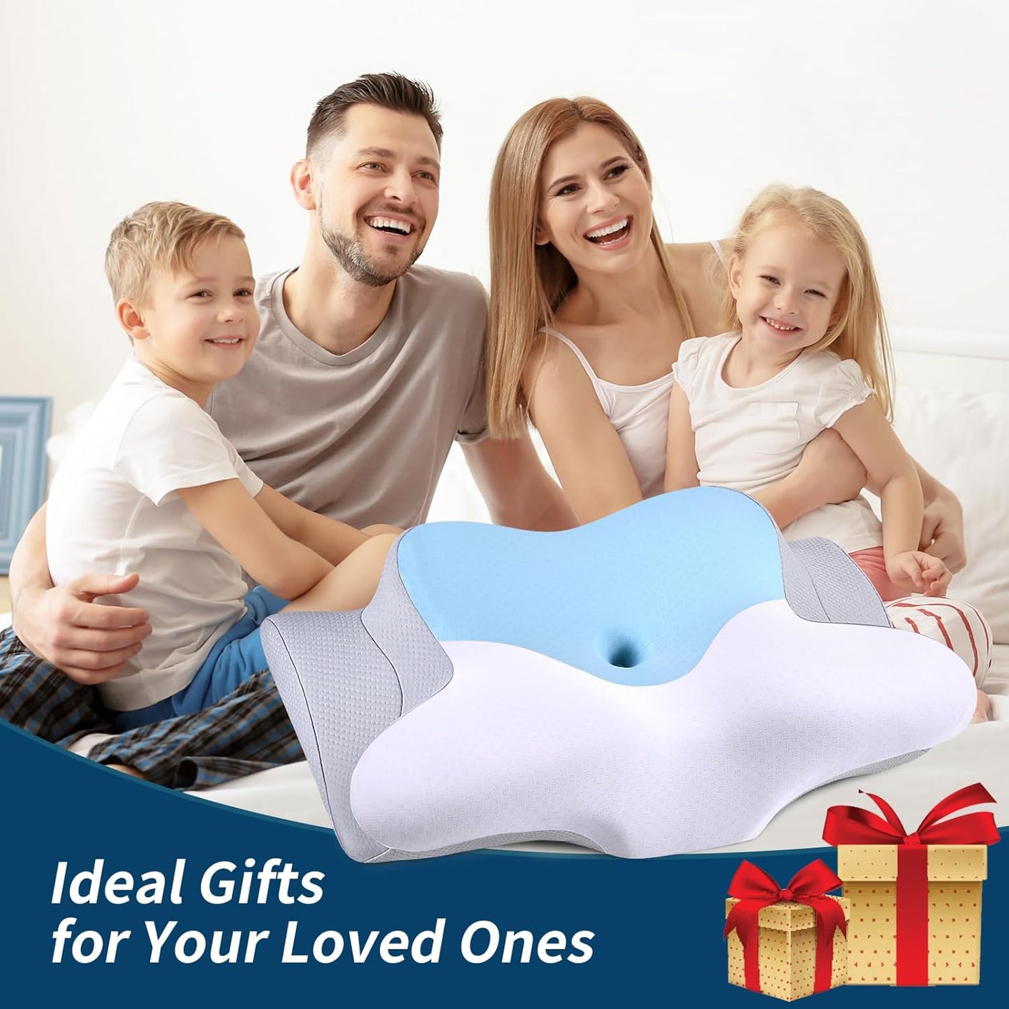 Cervical Pillow for Neck Pain Relief, Contour Memory Foam Pillows for Sleeping Cooling Neck Support Pillow Odorless Ergonomic Pillow Orthopedic Bed Pillow for Side Back Stomach Sleepers - Medaid International