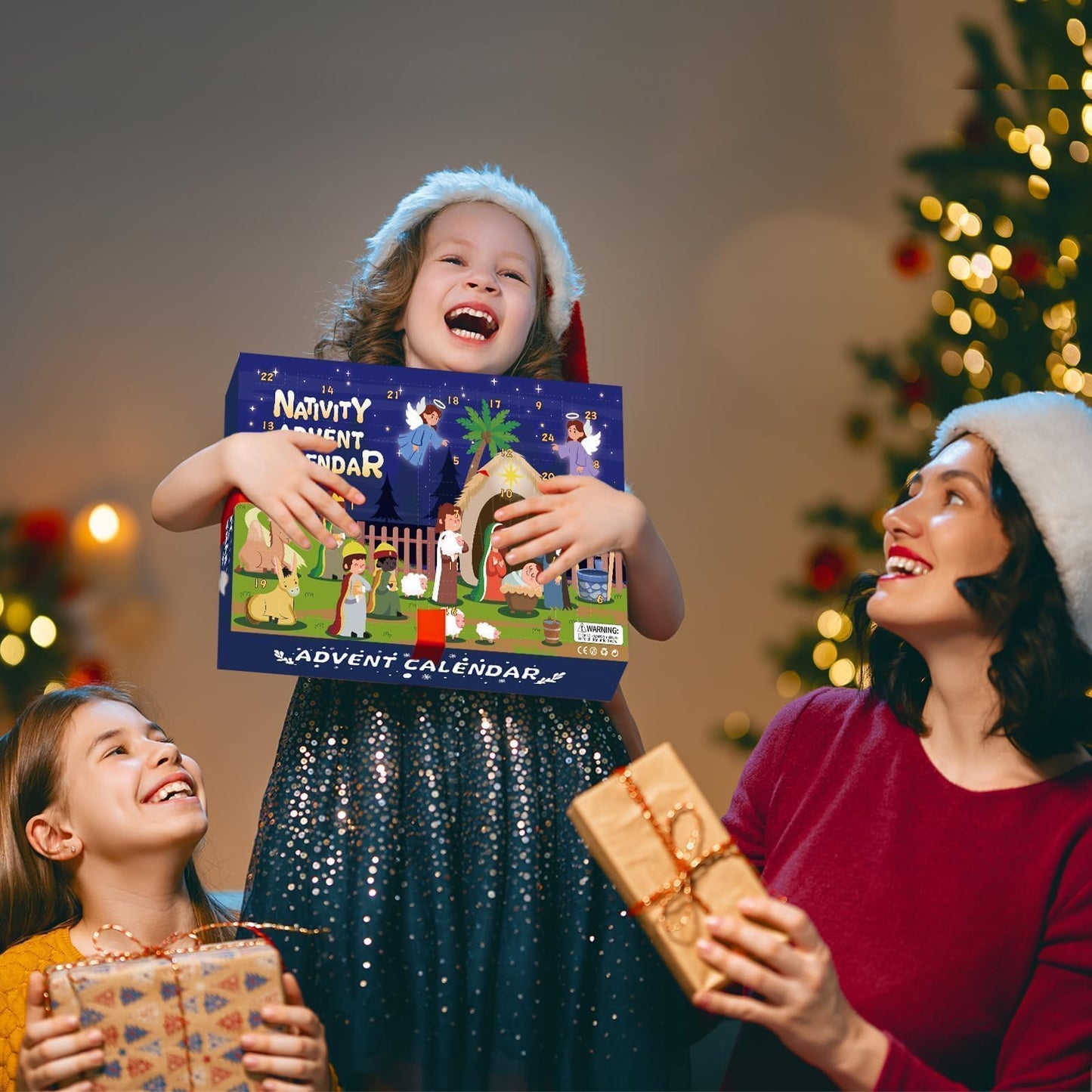 Nativity Advent Calendar 2025-24 Days of Nativity Scene Christmas Countdown Calendar Christian Religious Gifts for Kids Adult Women Men - Medaid International