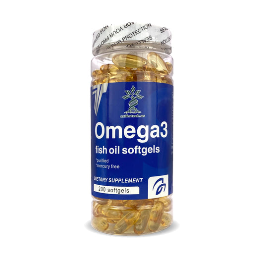 Fish Oil 1000 mg Softgels, 300 mg Omega 3 Supplements, 200 Softgels, 100 Days Supply - Medaid International