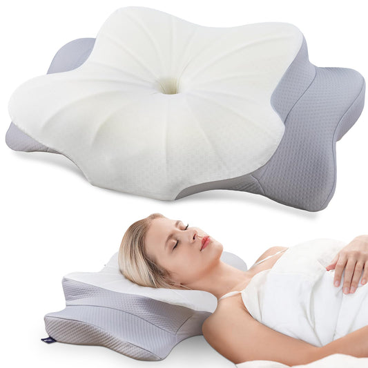 DONAMA Cervical Pillow for Neck and Shoulder,Contour Memory Foam Pillow,Ergonomic Neck Support Pillow for Side Back Stomach Sleepers with Pillowcase - Medaid International