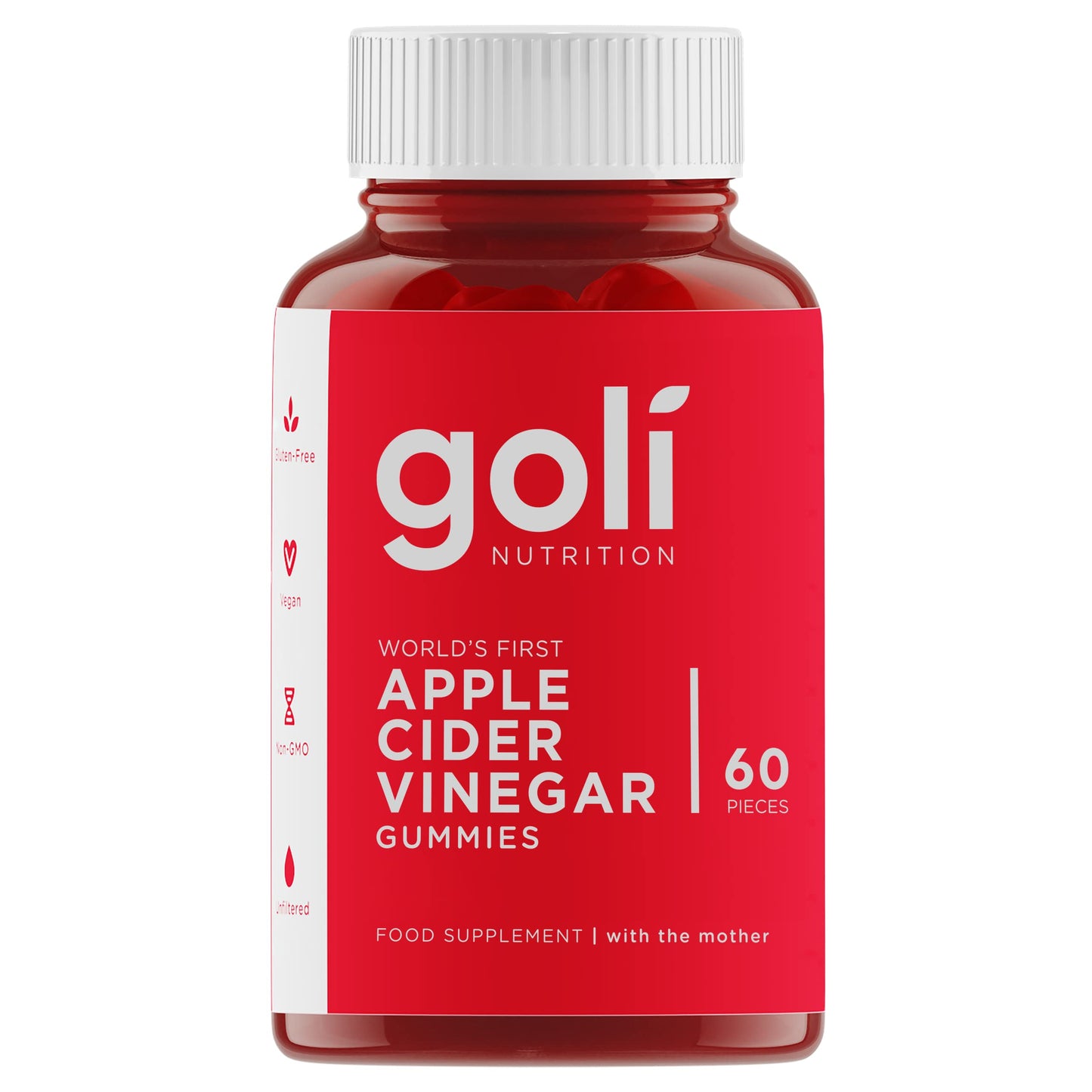 Goli Apple Cider Vinegar Gummy Vitamins - 60 Count - Vitamin B12, Gelatin-Free, Gluten-Free, Vegan & Non-GMO - Medaid - Lebanon
