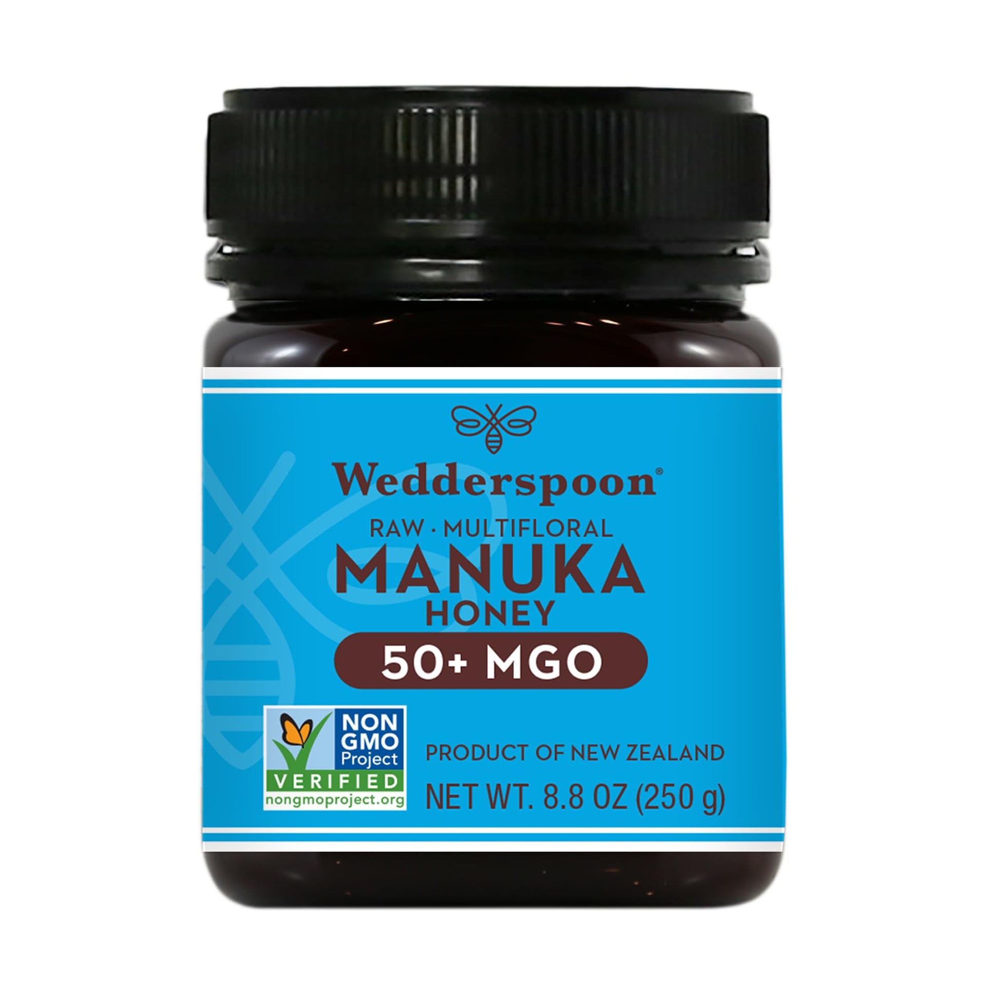 Wedderspoon Raw Premium Manuka Honey, 50+ MGO, 8.8 Oz, Unpasteurized New Zealand Honey, From Our Hives to Your Home - Medaid International