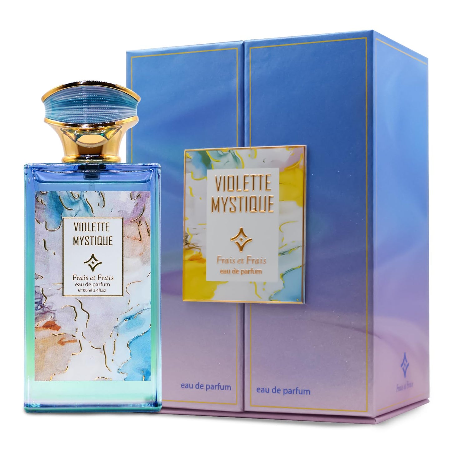 Frais et Frais Violette Mystique Perfume 100ML - Eau de Parfum - Women's Floral Citrus Woody Fragrance with Rose, Orange Blossom & Sandalwood - Medaid International