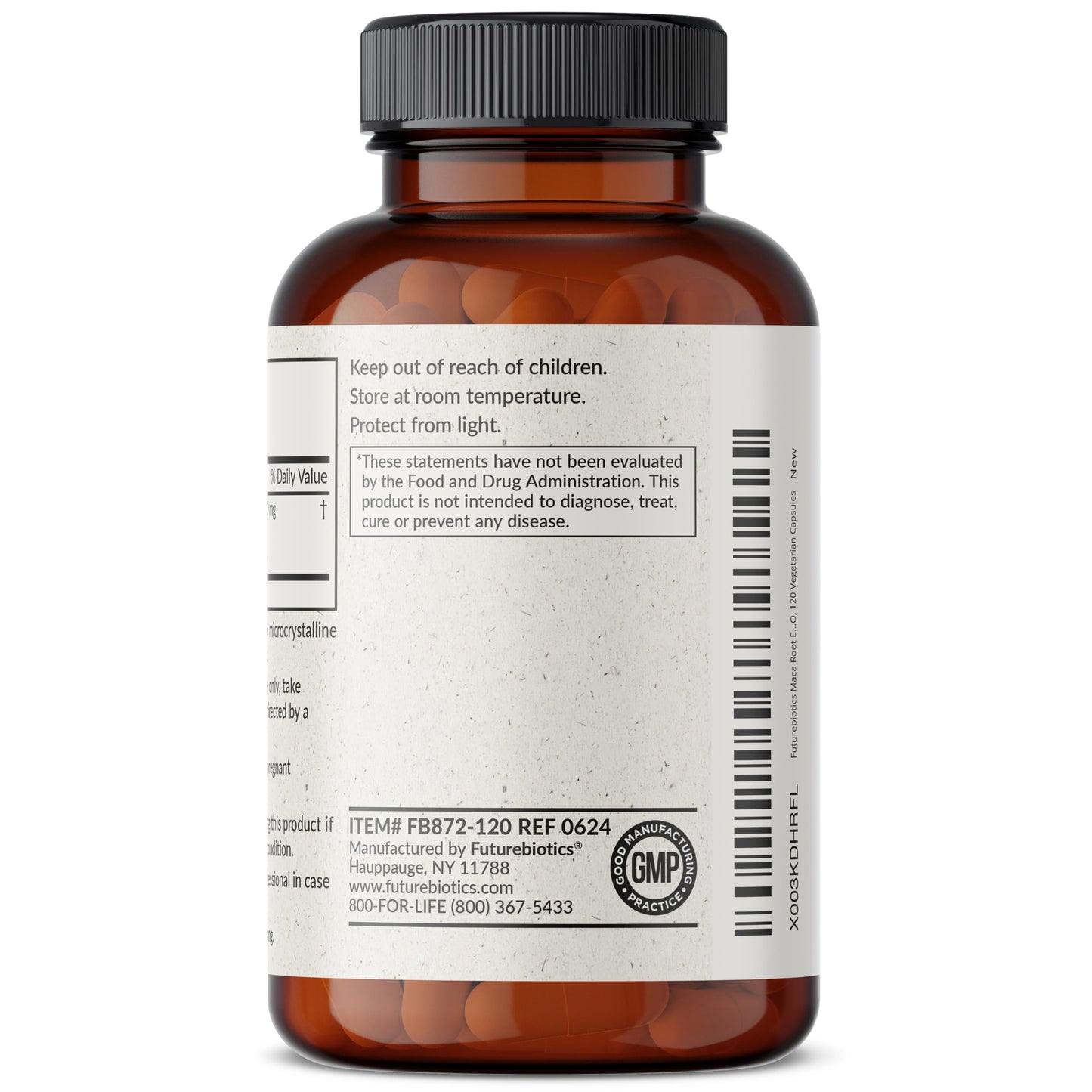 Futurebiotics Maca Root Extra Strength Supports Energy, Stamina & Reproductive Health, Non-GMO, 120 Vegetarian Capsules - Medaid International