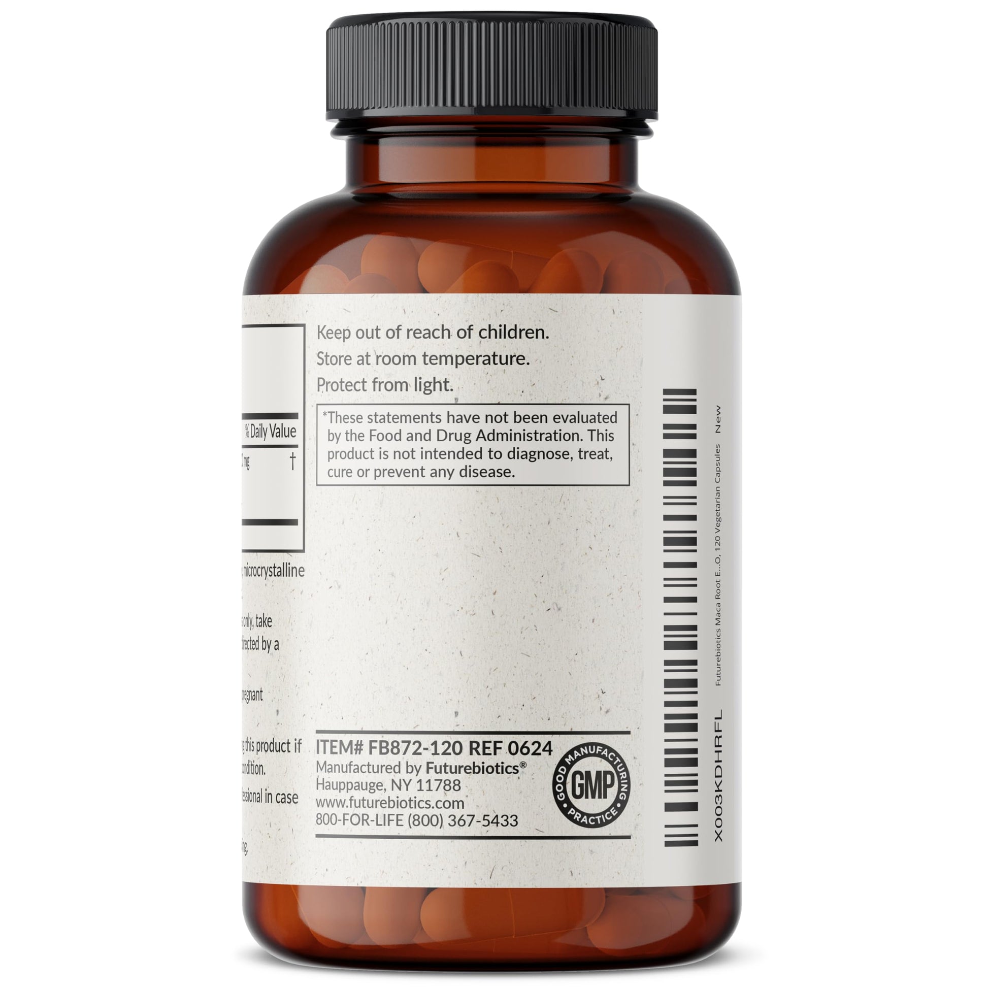 Futurebiotics Maca Root Extra Strength Supports Energy, Stamina & Reproductive Health, Non-GMO, 120 Vegetarian Capsules - Medaid International