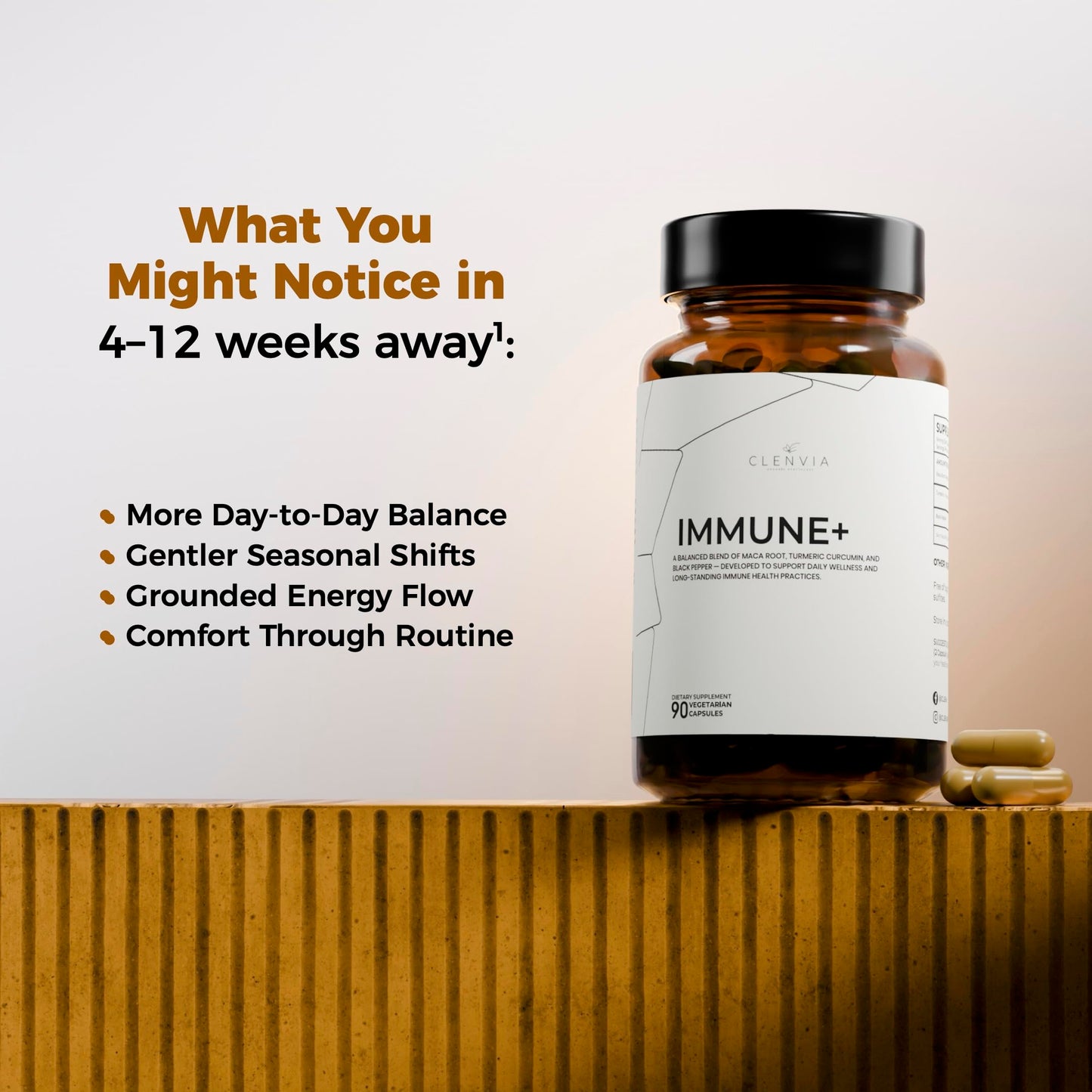 Immune Support Supplement – Advanced Herbal Blend with Turmeric, Maca Root & Black Pepper – Daily Wellness Formula – 90 Vegan Capsules – Made in USA - Medaid International