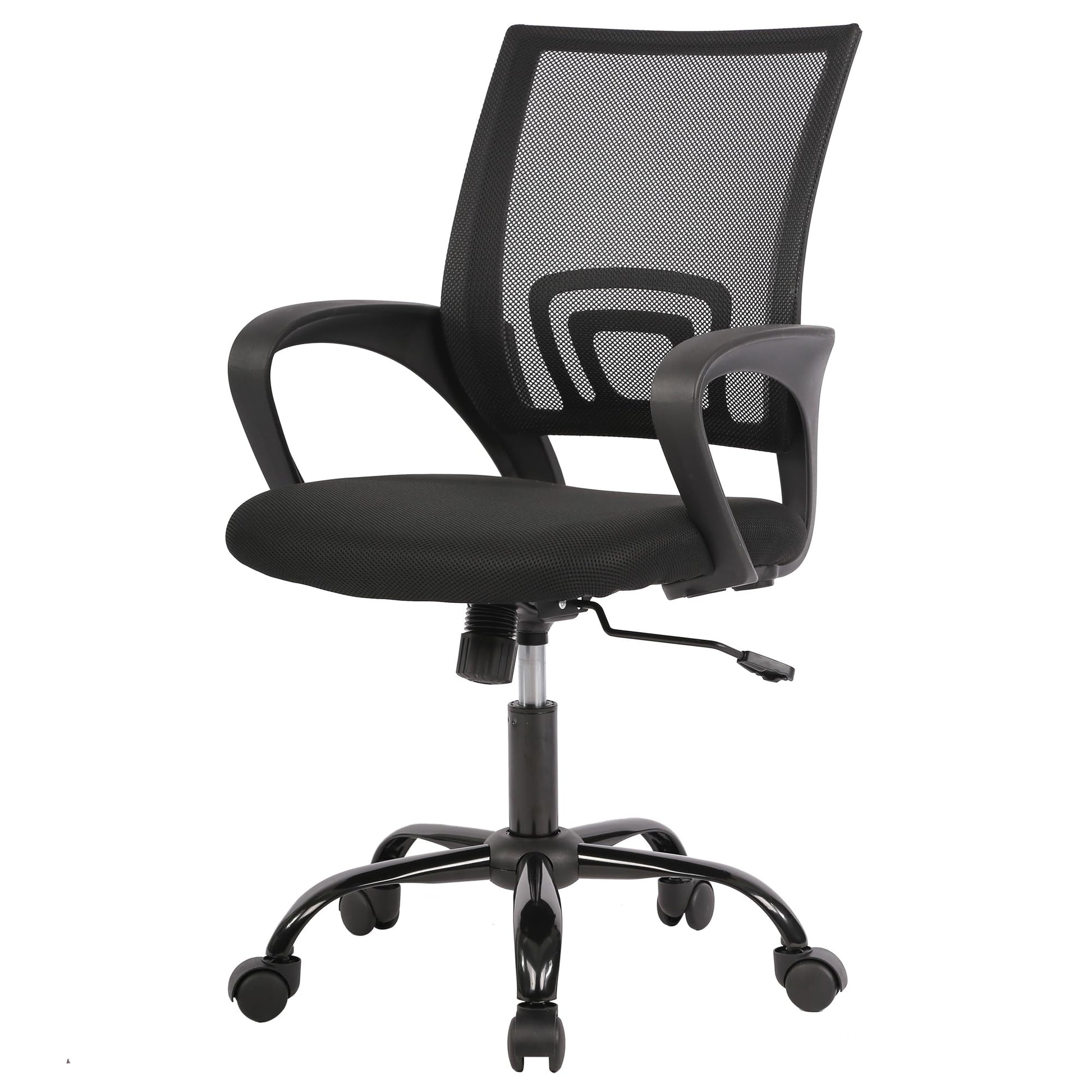 PayLessHere Office Computer Chair Ergonomic Cheap Desk Chair Adjustable Comfortable Mid Back Task Rolling Swivel with Lumbar Support for Home Office (Pack of 1, Black) - Medaid International