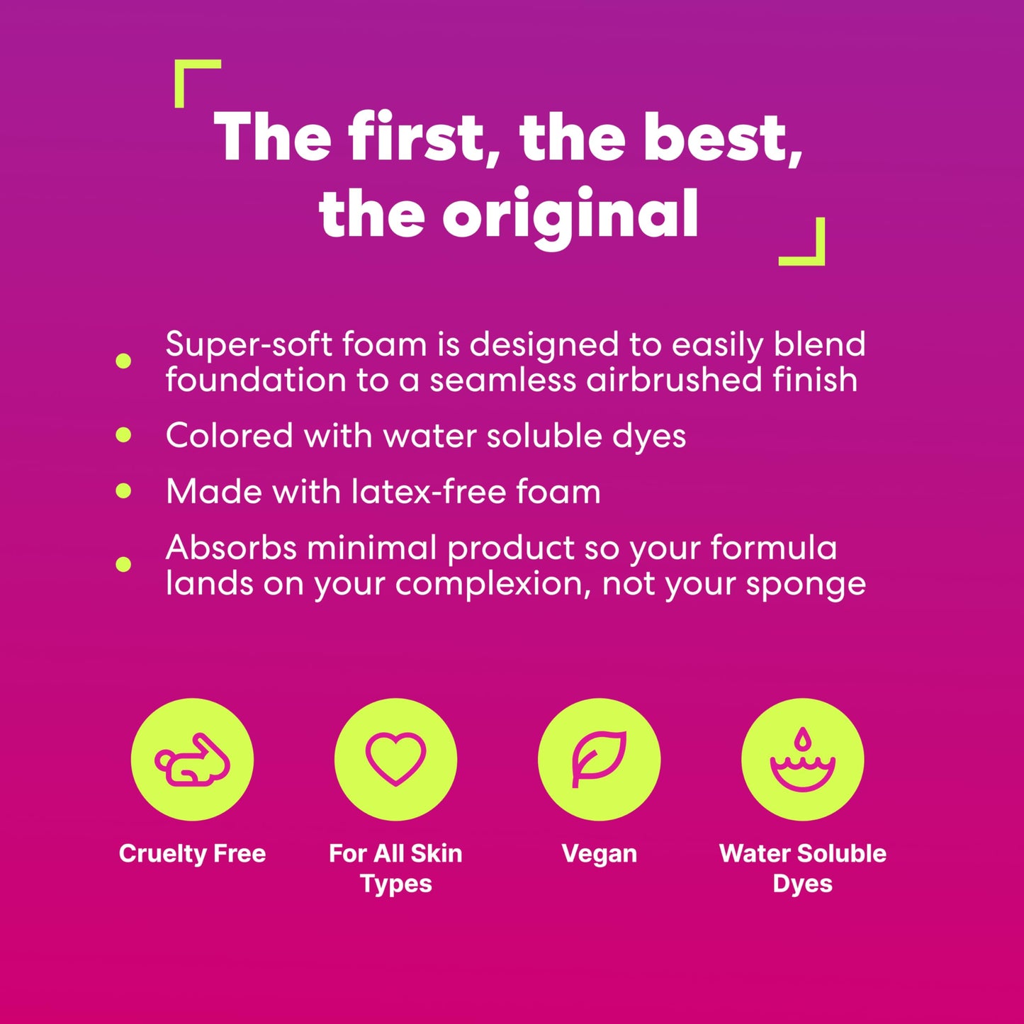 Beautyblender® | Original Pink Beauty Blender Makeup Sponge, Super-Soft Foam Easily Blends Foundations, Powders & Creams, Made in USA, Reusable, Washable, Streak Free Application, Vegan, Cruelty Free - Medaid International