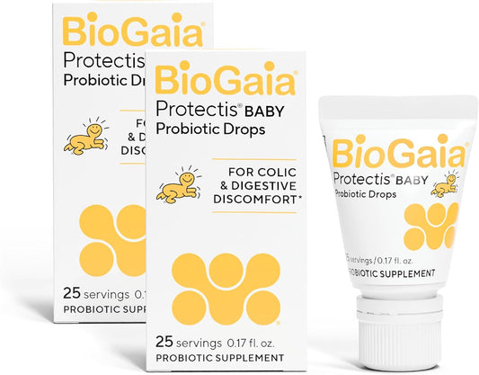 BioGaia Baby Probiotic Drops - Baby Essentials for Colic & Gas Relief, Safe for Newborns, Reduces Crying, Fussing, Colic, Gas, Spit-ups and Constipation, No allergens, dairy, soy, gluten, or sugar - Medaid International