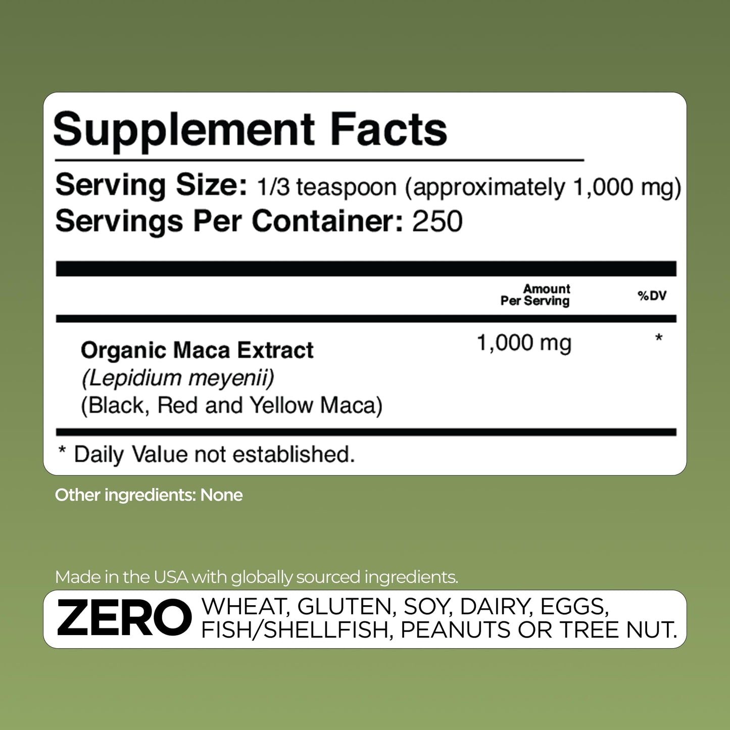 Gade Nutrition Organic Maca Root Trio Powder - Yellow, Red and Black Maca | 250g (8.8 oz) | Non-GMO, Gluten-Free, Dairy Free, Vegan | USA Ma - Medaid International