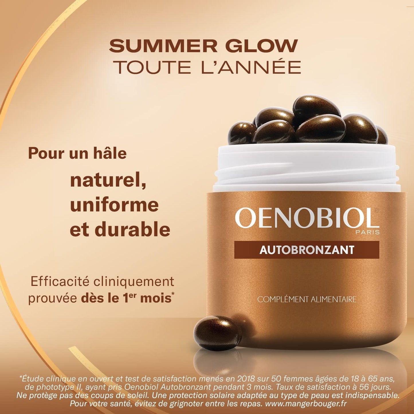 Oenobiol - Perfect Bronze Fair Skin Self-Tanning 60 Capsules - Medaid International
