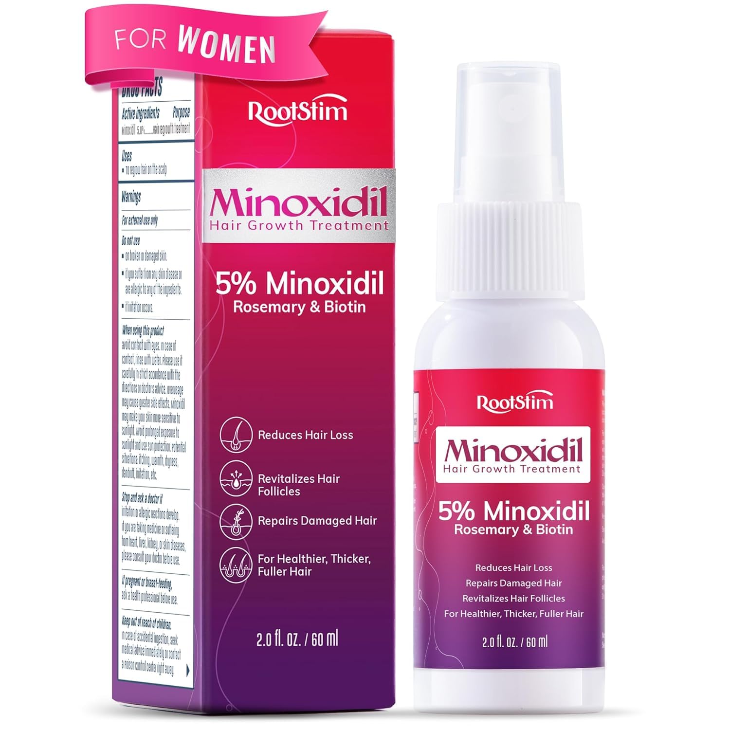 Women's 5% Minoxidil Spray for Hair Growth: RootStim - Medaid International