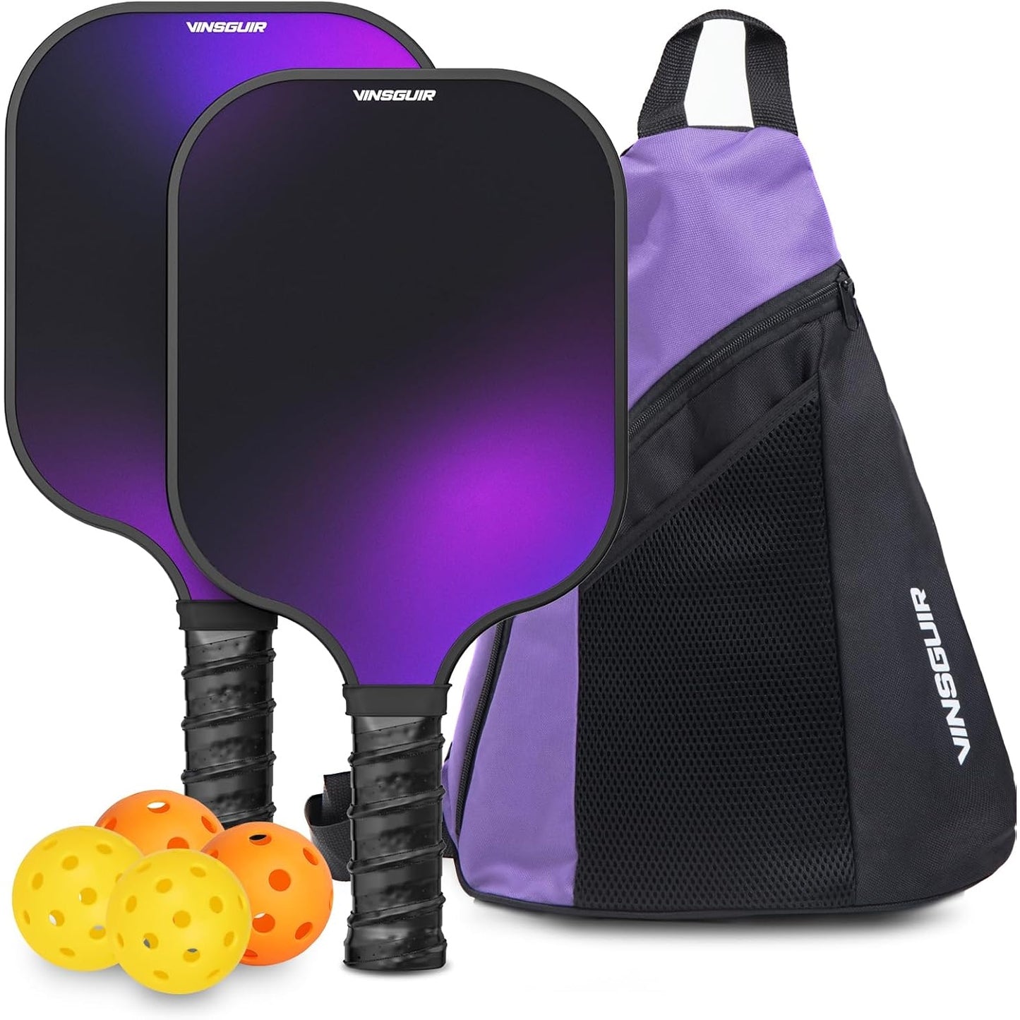 VINSGUIR Pickleball Paddles, Fiberglass Pickleball Paddles Set of 2, Lightweight Pickleball Rackets with Pickleball Carrying Bag, Pickleball Gifts for Beginners & Pros - Medaid - Lebanon