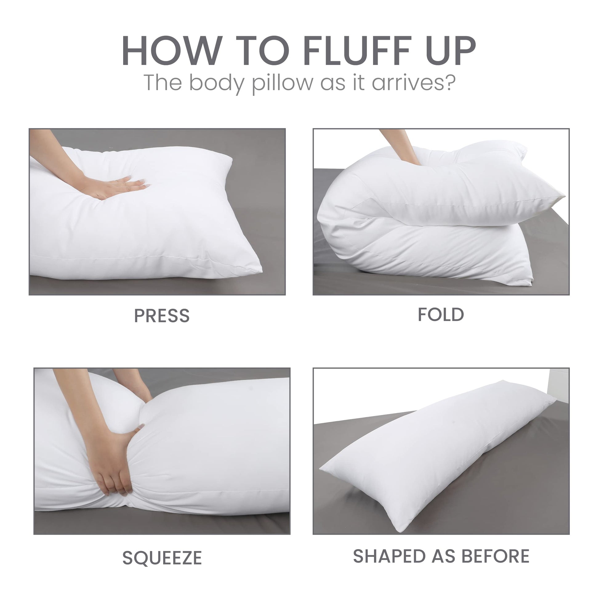 Utopia Bedding Full Body Pillow for Adults (White, 20 x 54 Inch), Long Pillow Insert for Sleeping, Ideal for Side Sleepers - Medaid International